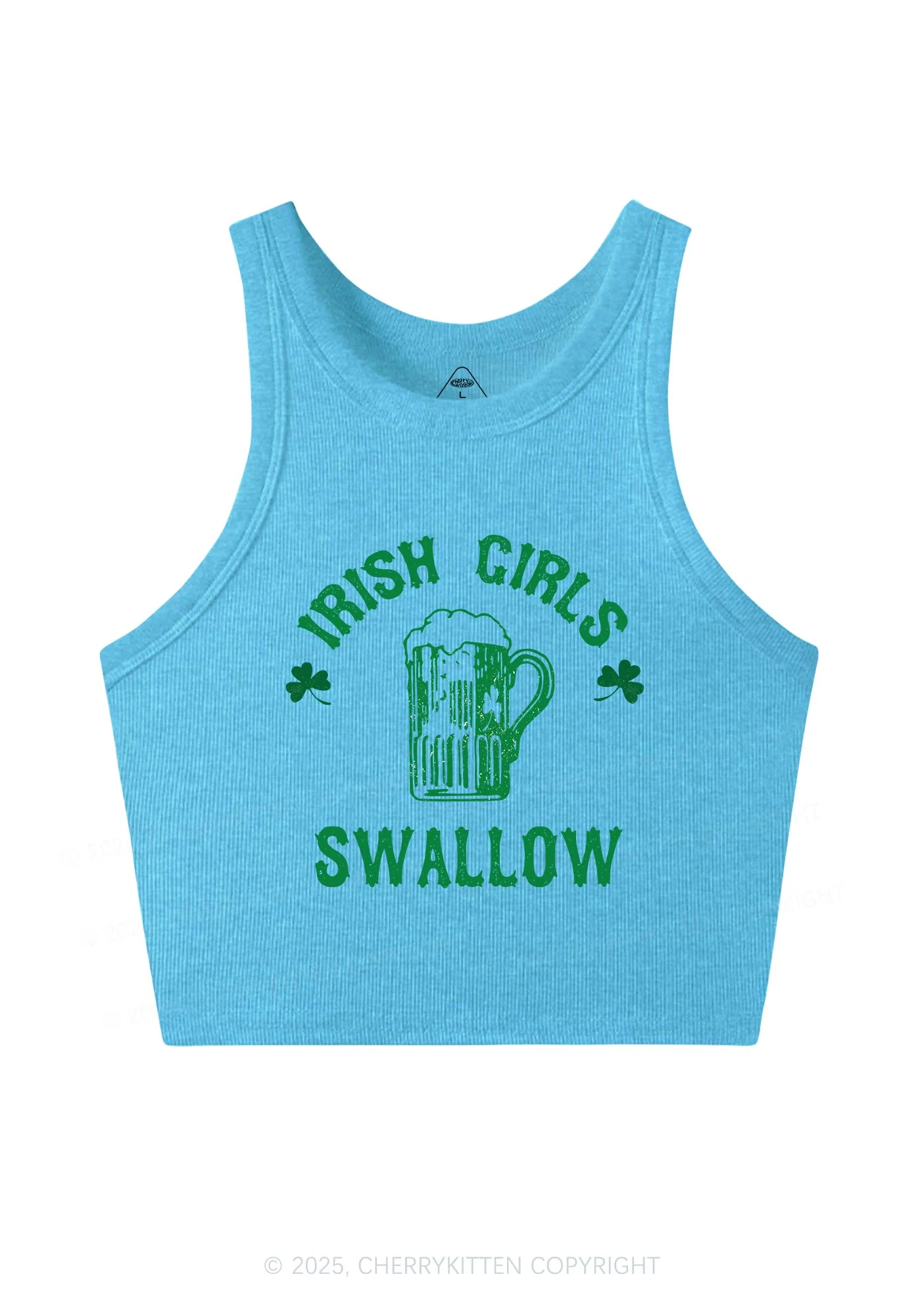 Irish Girls Swallow St Patricks Y2K Crop Tank Top Cherrykitten - Image 7