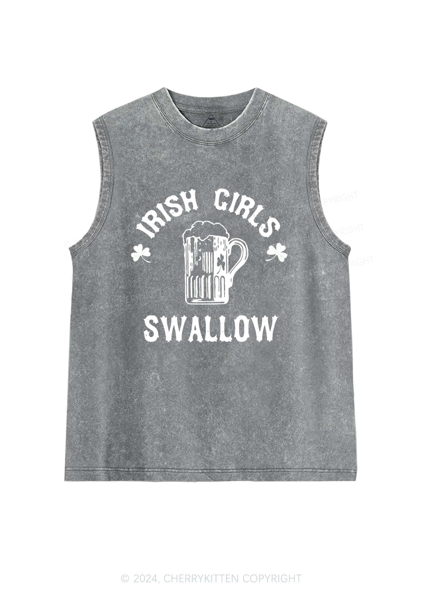 Irish Girls Swallow St Patricks Y2K Washed Tank Cherrykitten - Image 6