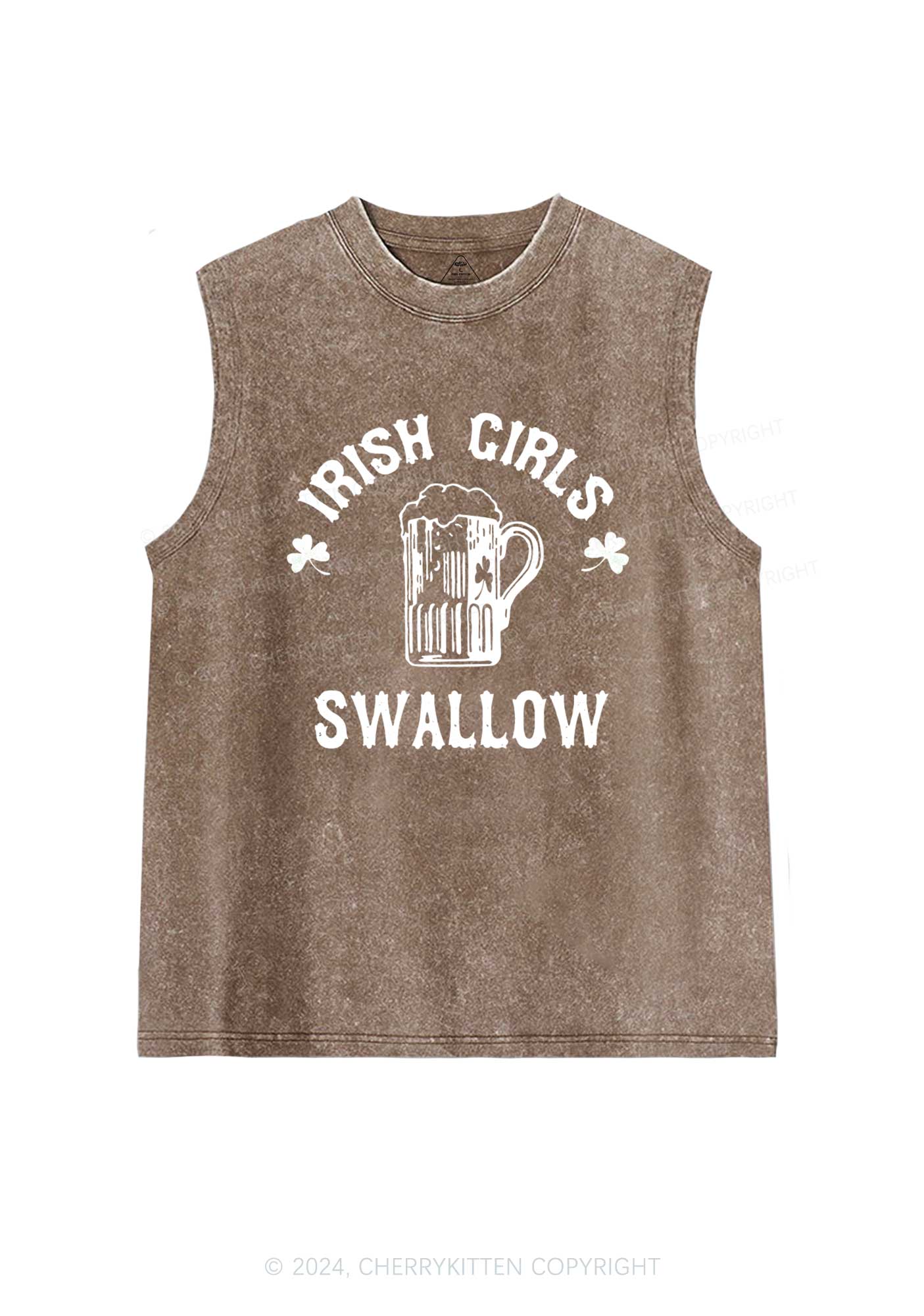 Irish Girls Swallow St Patricks Y2K Washed Tank Cherrykitten - Image 7