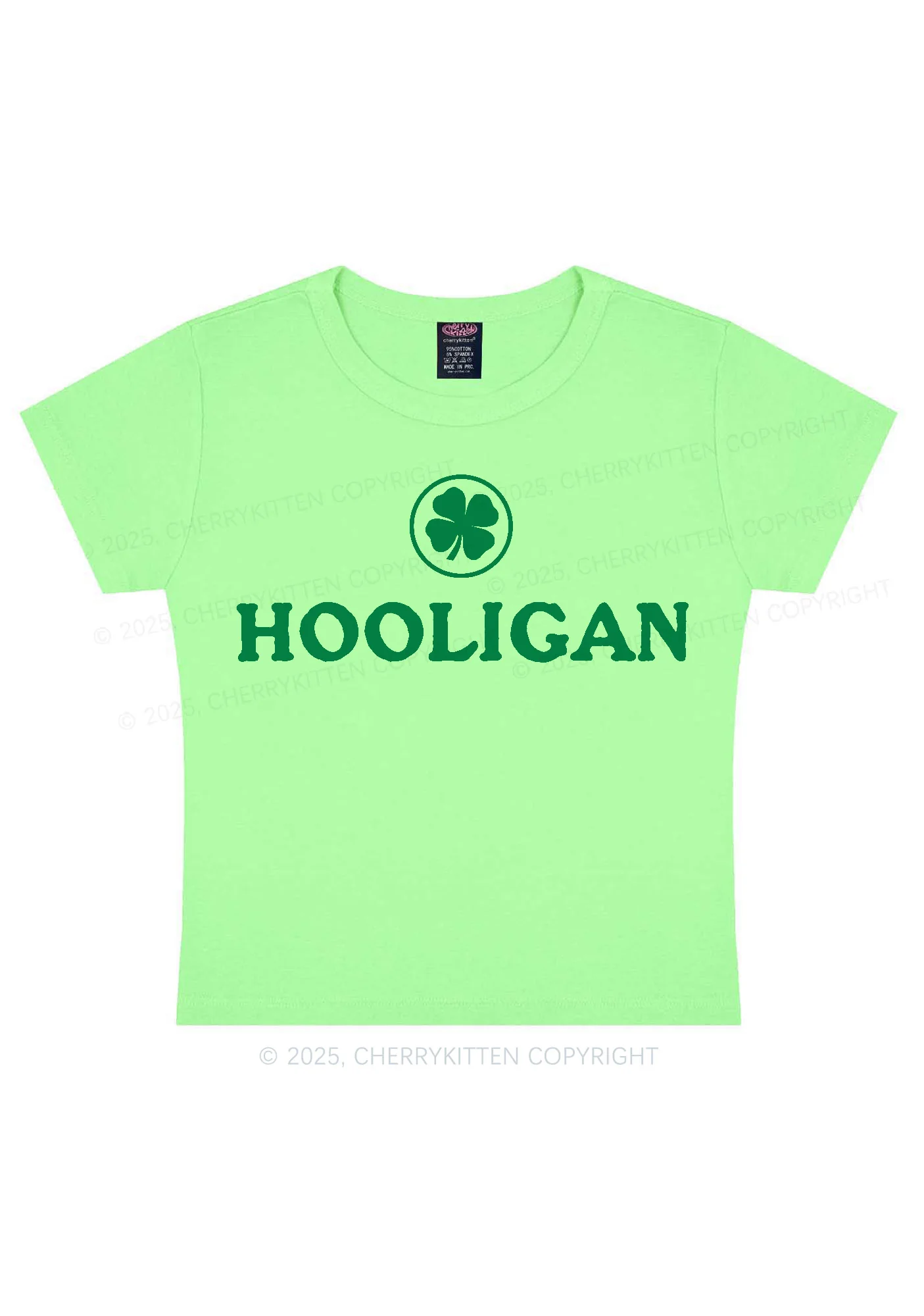 Irish Hooligan St Patricks Y2K Baby Tee Cherrykitten - Image 12