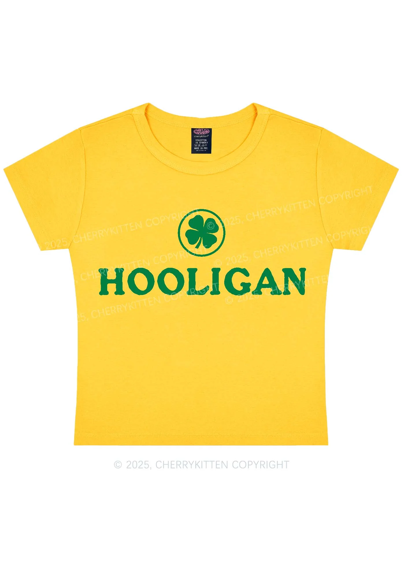 Irish Hooligan St Patricks Y2K Baby Tee Cherrykitten - Image 5