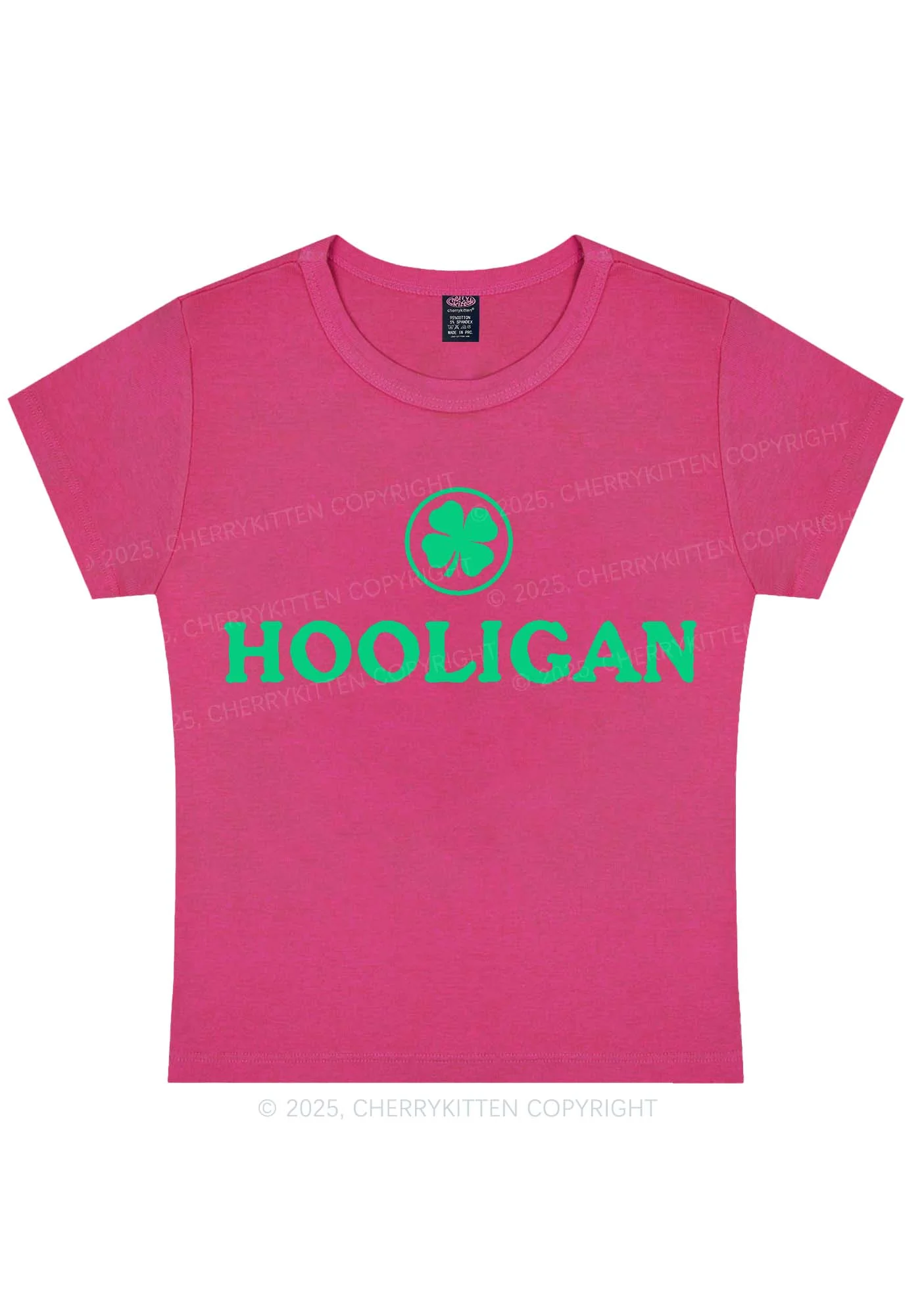 Irish Hooligan St Patricks Y2K Baby Tee Cherrykitten - Image 7