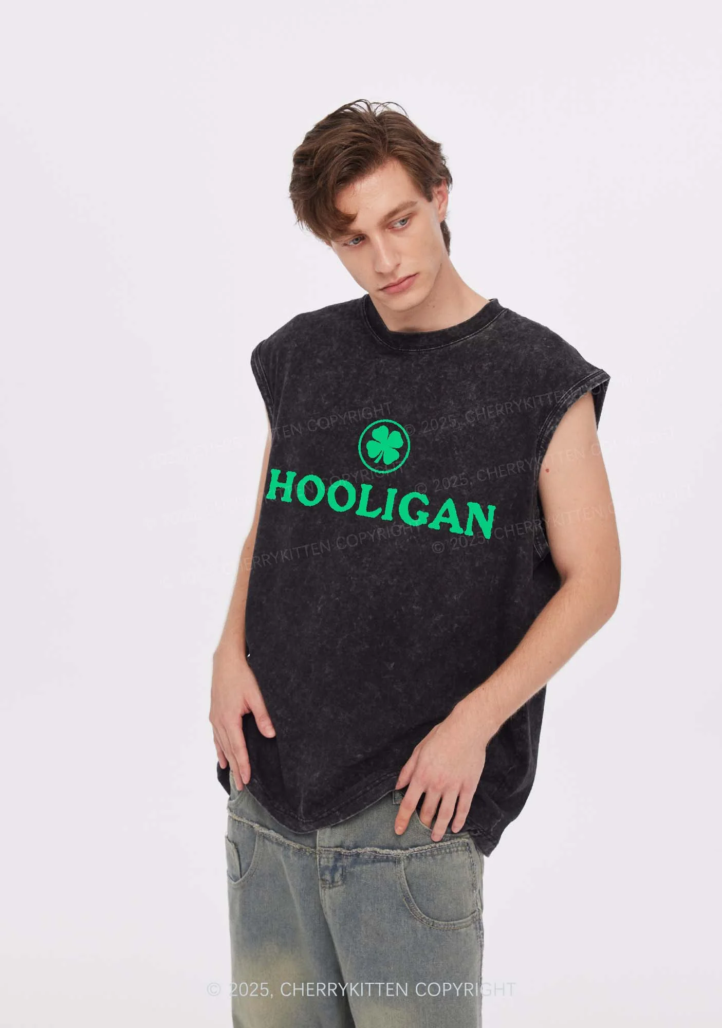 Irish Hooligan St Patricks Y2K Washed Tank Cherrykitten - Image 2