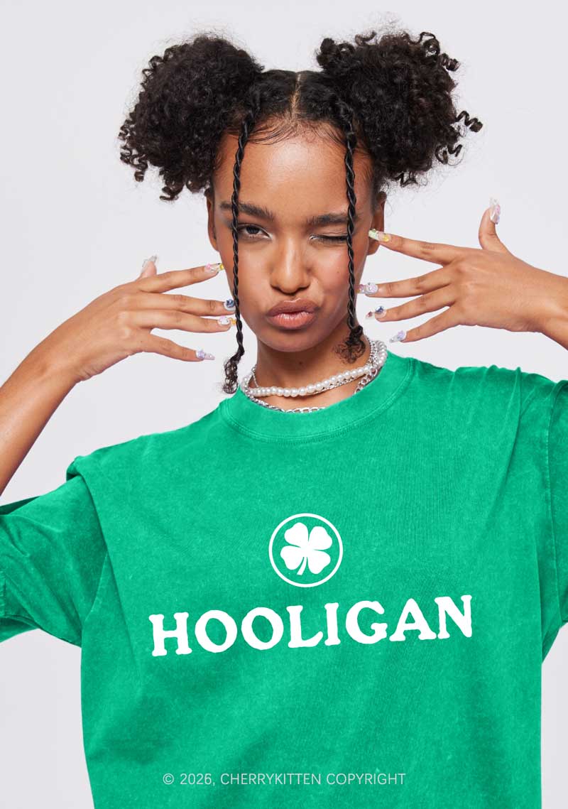 Irish Hooligan St Patricks Y2K Washed Tee Cherrykitten - Image 2