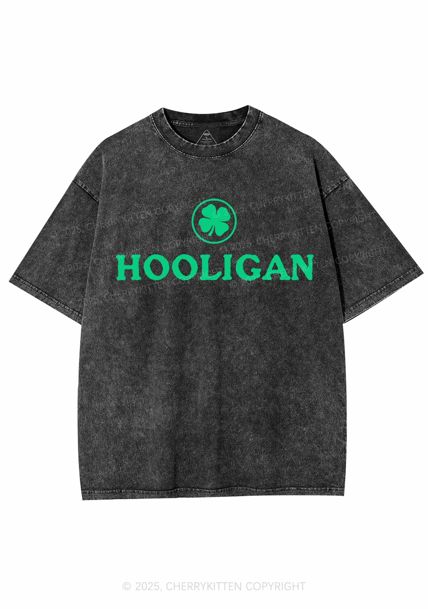 Irish Hooligan St Patricks Y2K Washed Tee Cherrykitten - Image 4