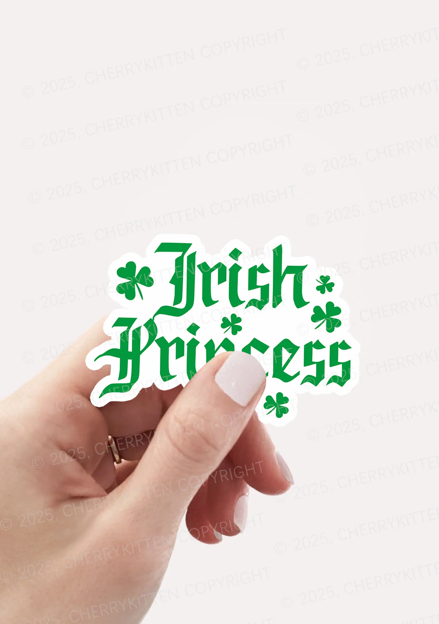 Irish Princess St Patricks 1Pc Y2K Sticker Cherrykitten - Image 2
