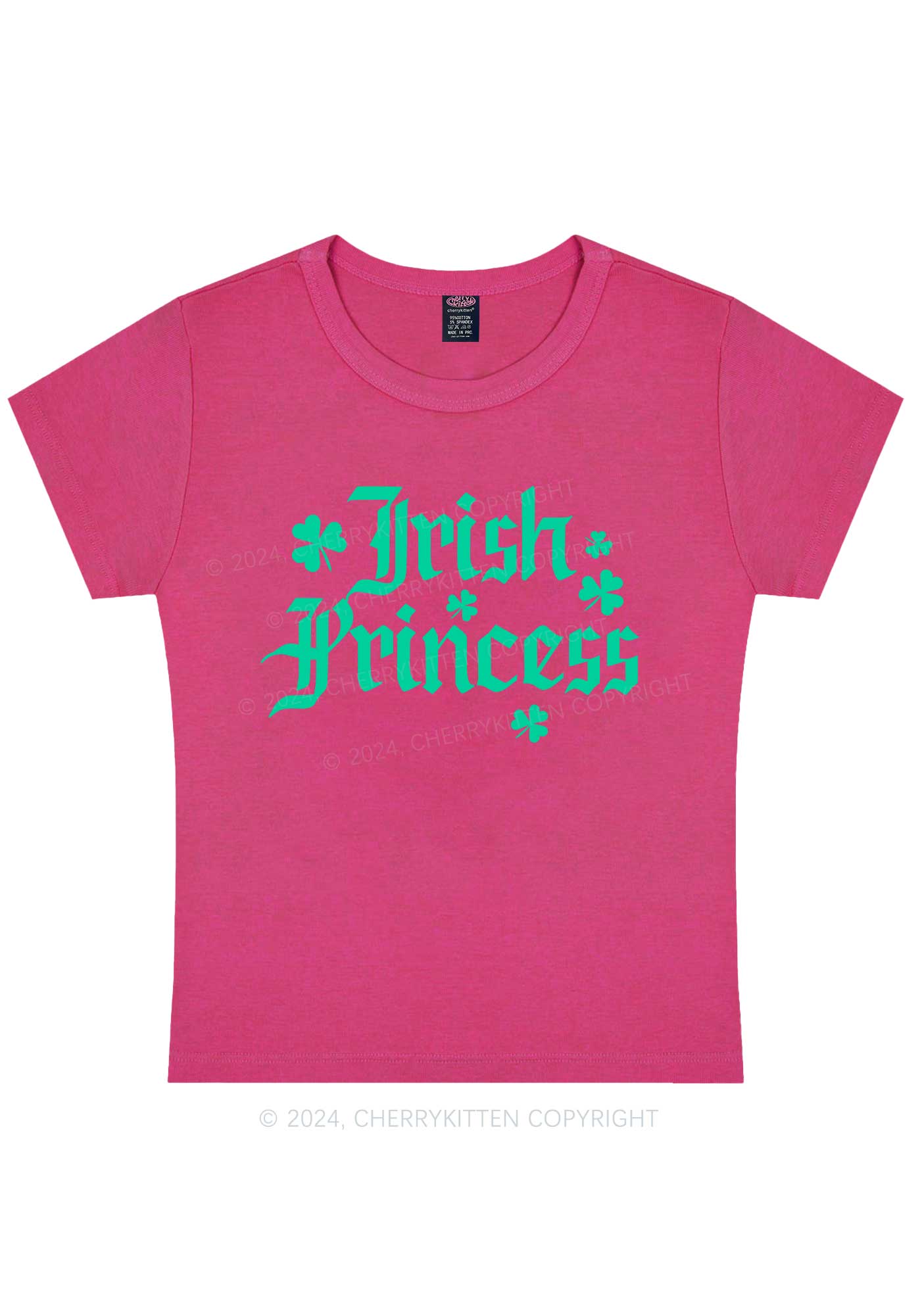 Irish Princess St Patricks Y2K Baby Tee Cherrykitten - Image 10