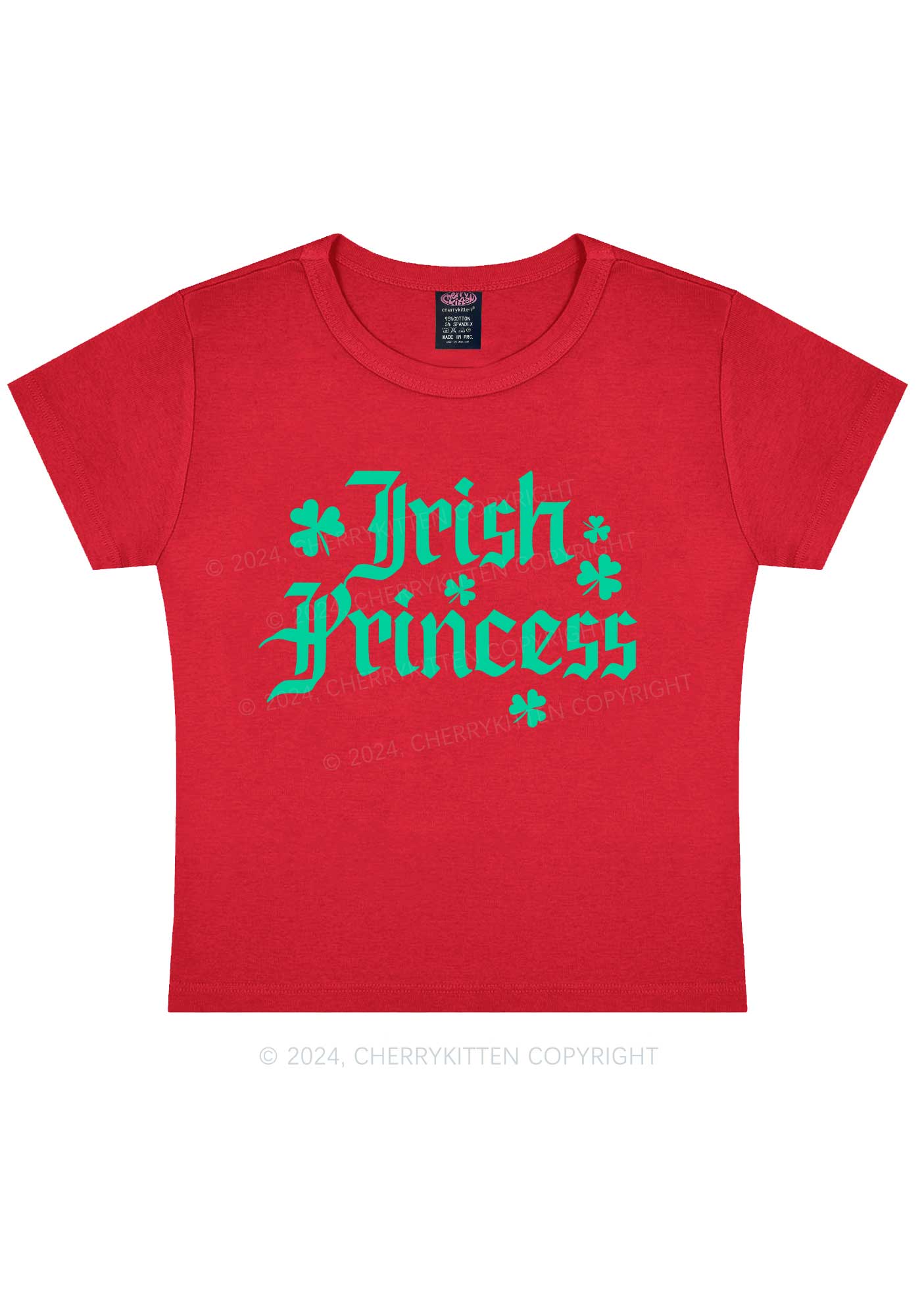 Irish Princess St Patricks Y2K Baby Tee Cherrykitten - Image 11
