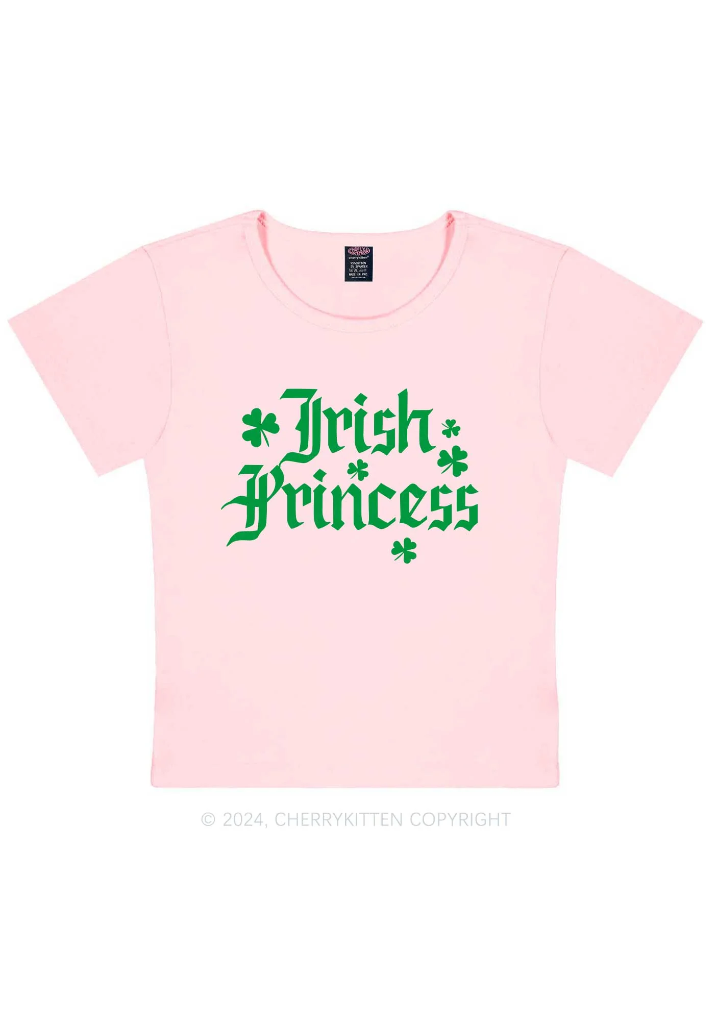 Irish Princess St Patricks Y2K Baby Tee Cherrykitten - Image 8
