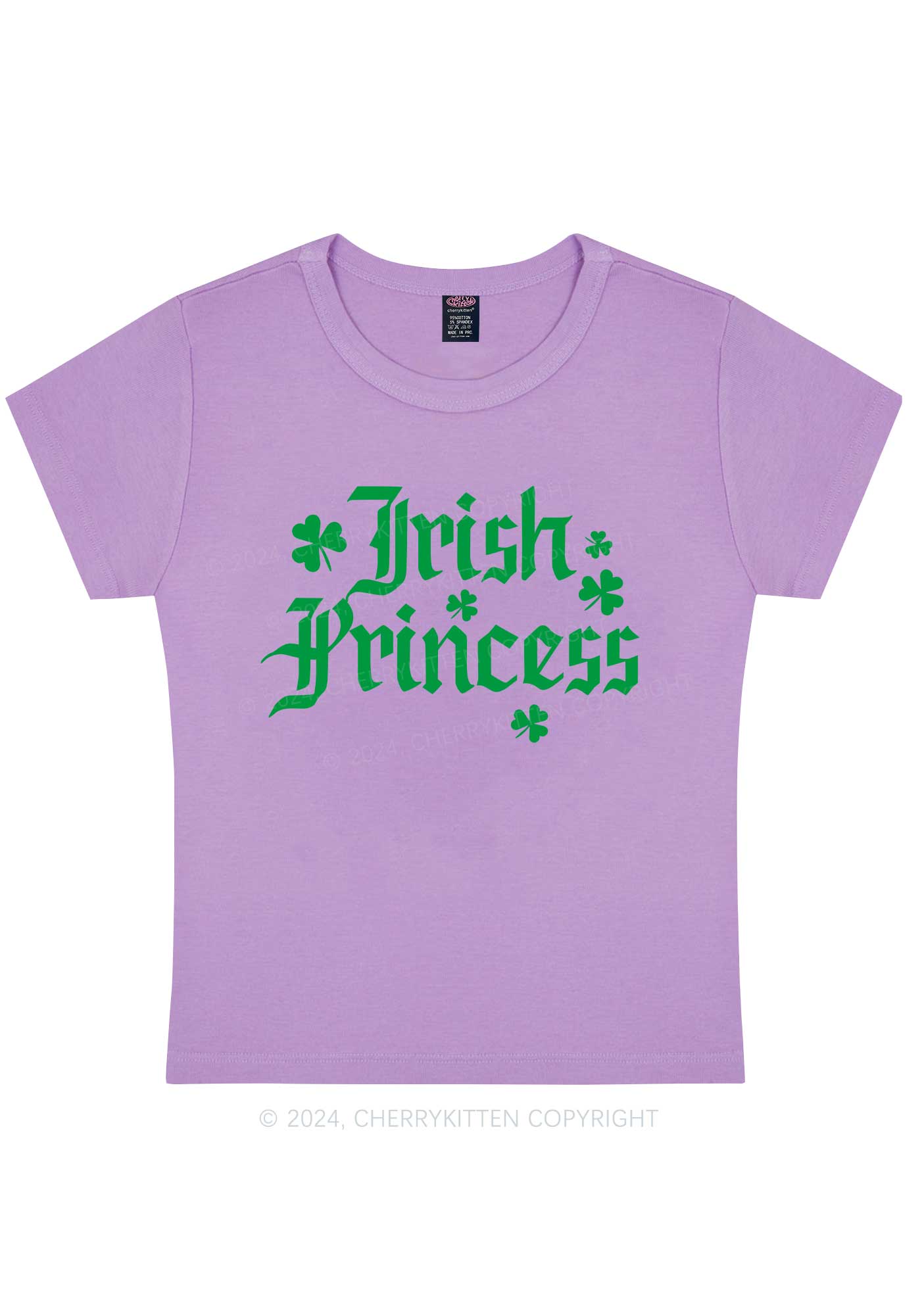 Irish Princess St Patricks Y2K Baby Tee Cherrykitten - Image 9