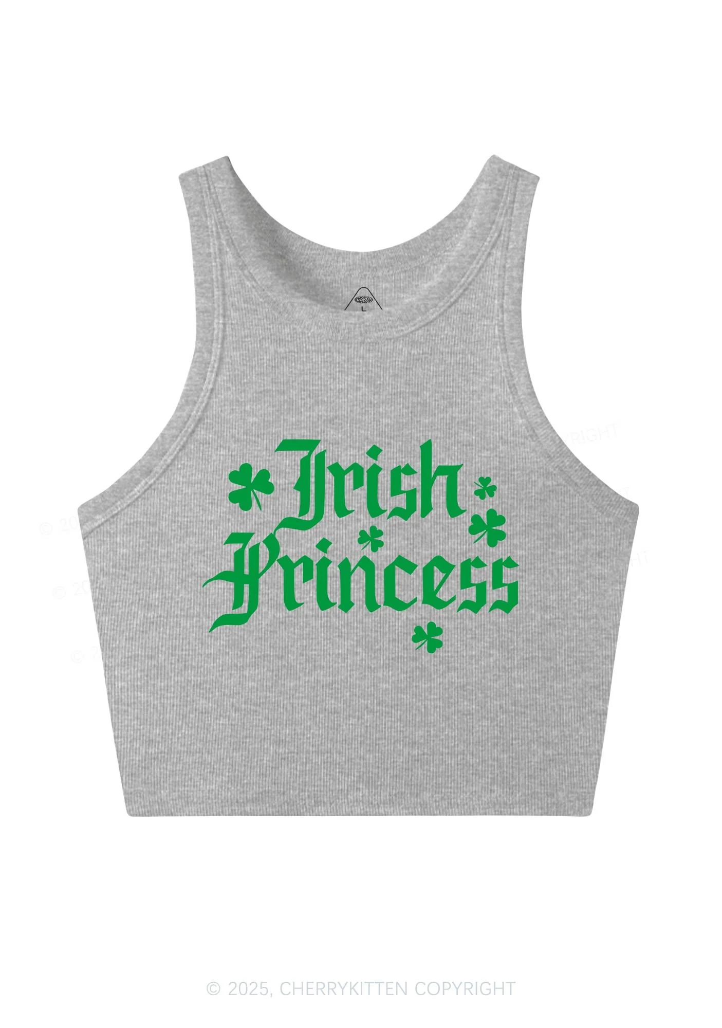 Irish Princess St Patricks Y2K Crop Tank Top Cherrykitten - Image 6
