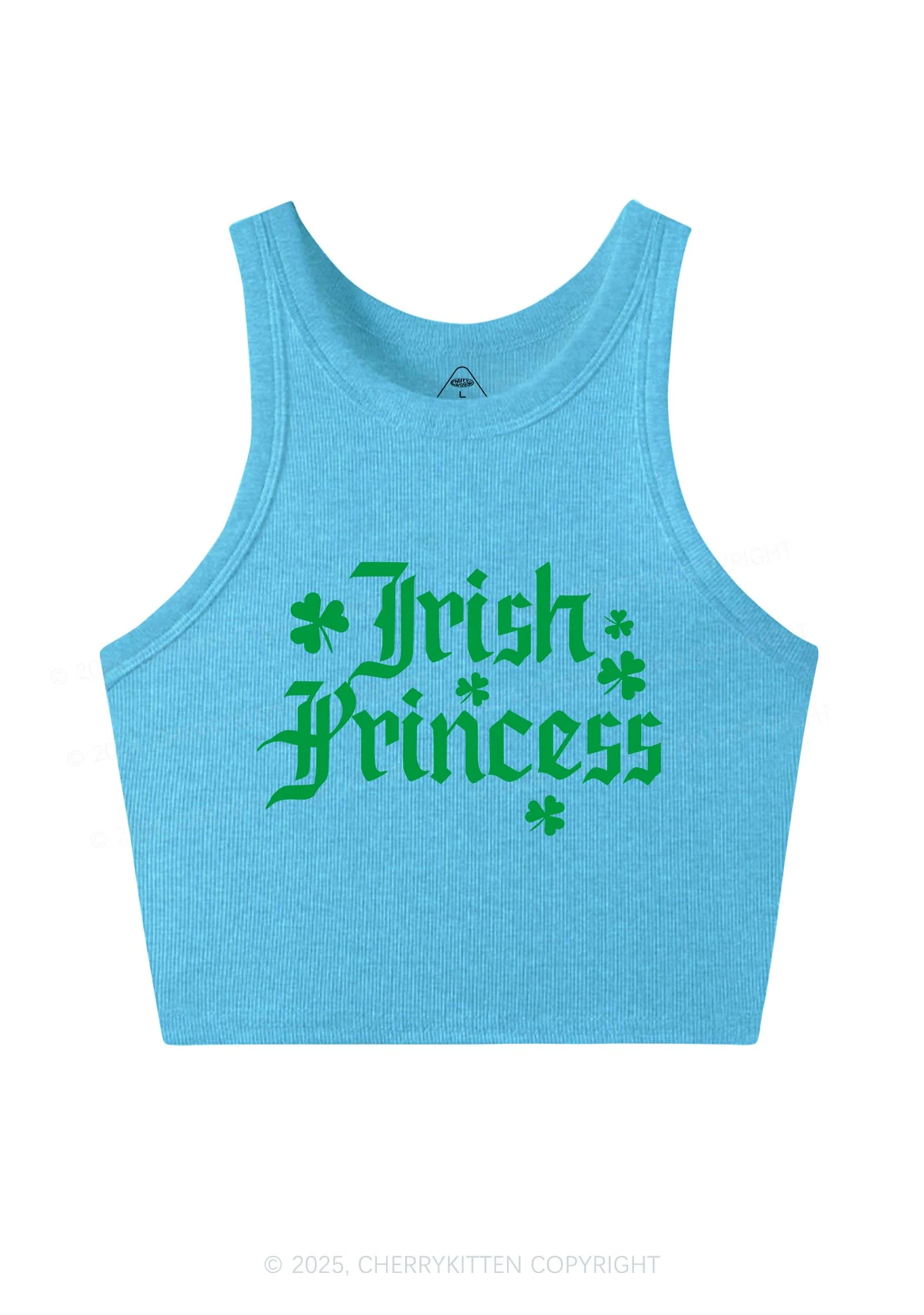 Irish Princess St Patricks Y2K Crop Tank Top Cherrykitten - Image 7