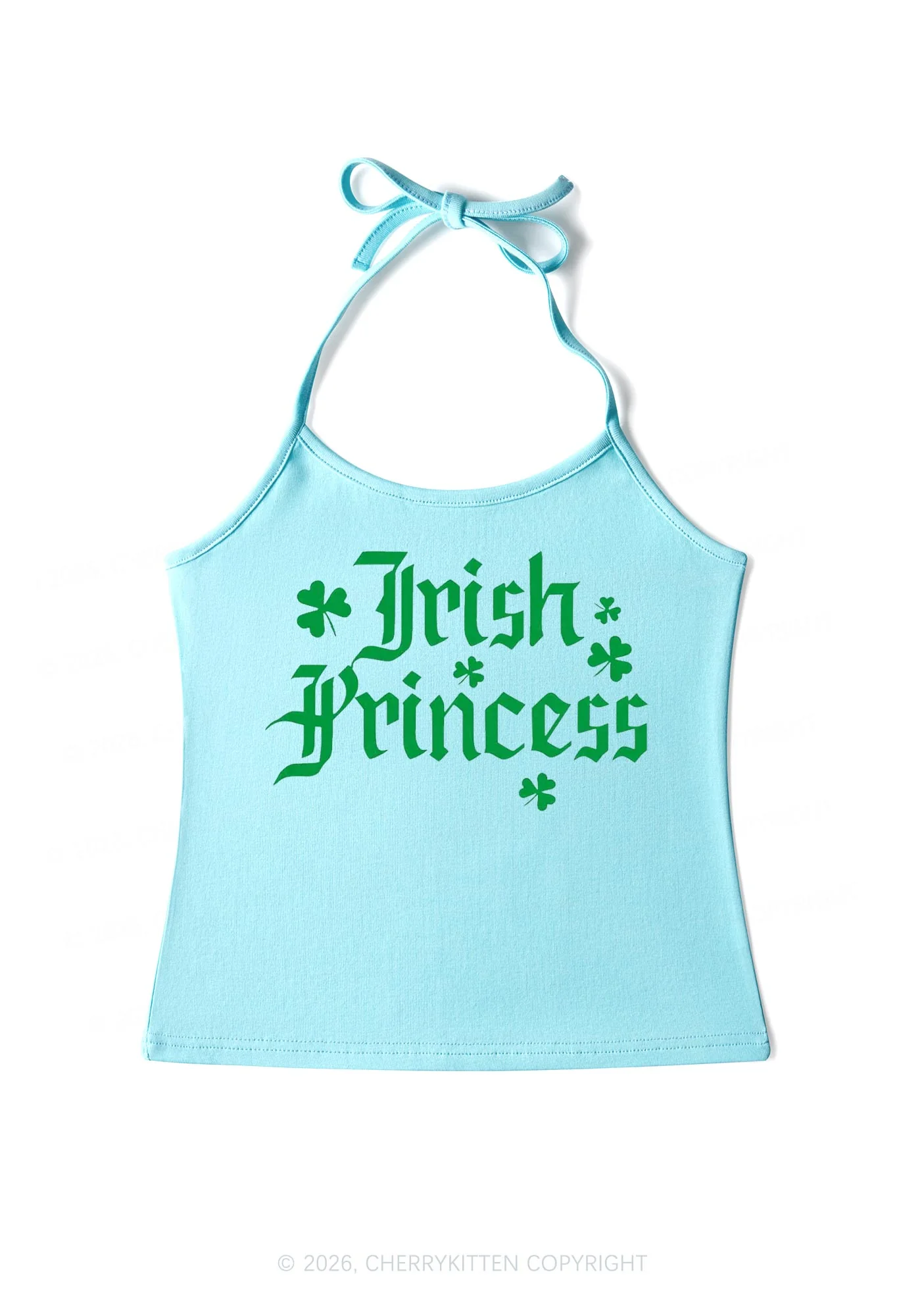 Irish Princess St Patricks Y2K Halter Neck Cami Cherrykitten - Image 6