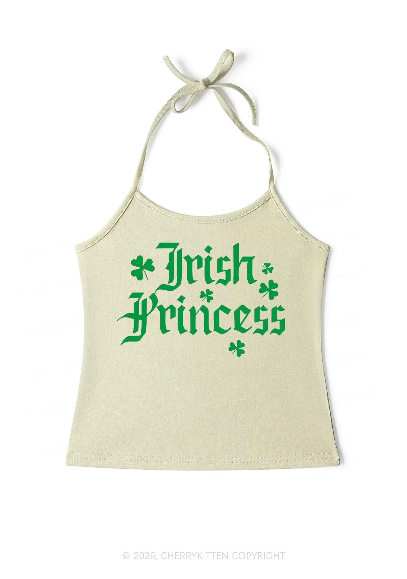 Irish Princess St Patricks Y2K Halter Neck Cami Cherrykitten - Image 7