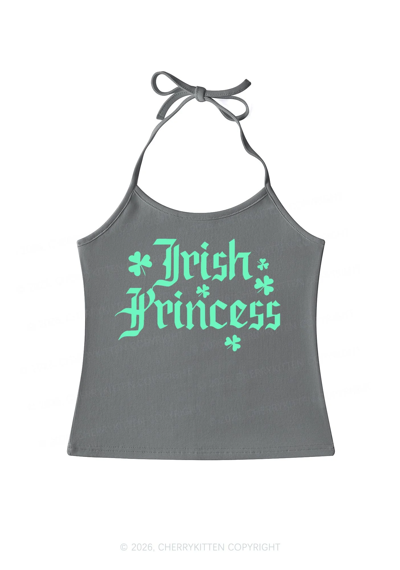 Irish Princess St Patricks Y2K Halter Neck Cami Cherrykitten - Image 8