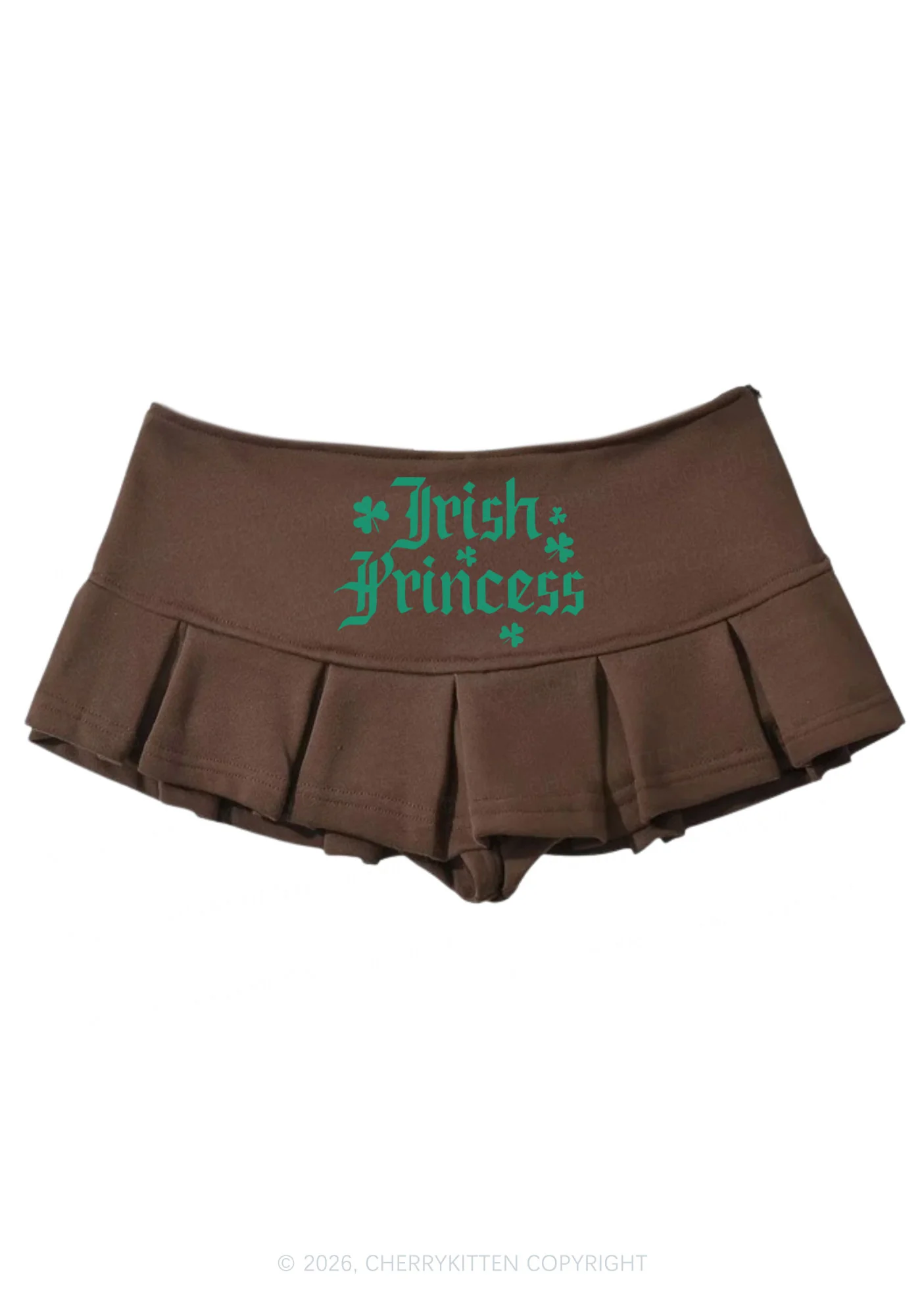 Irish Princess St Patricks Y2K Mini Pleated Skirts Cherrykitten - Image 6