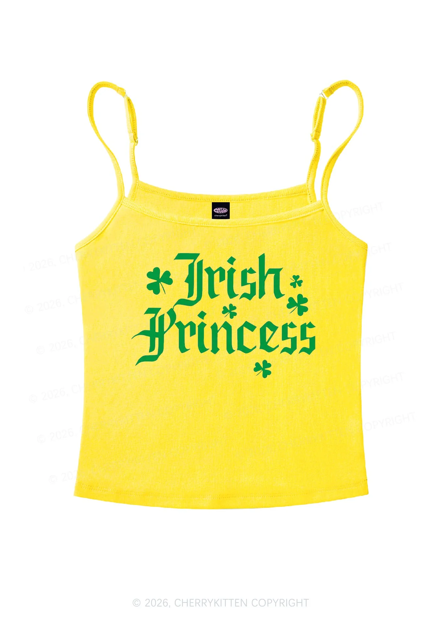 Irish Princess St Patricks Y2K Spaghetti Strap Cami Cherrykitten - Image 4
