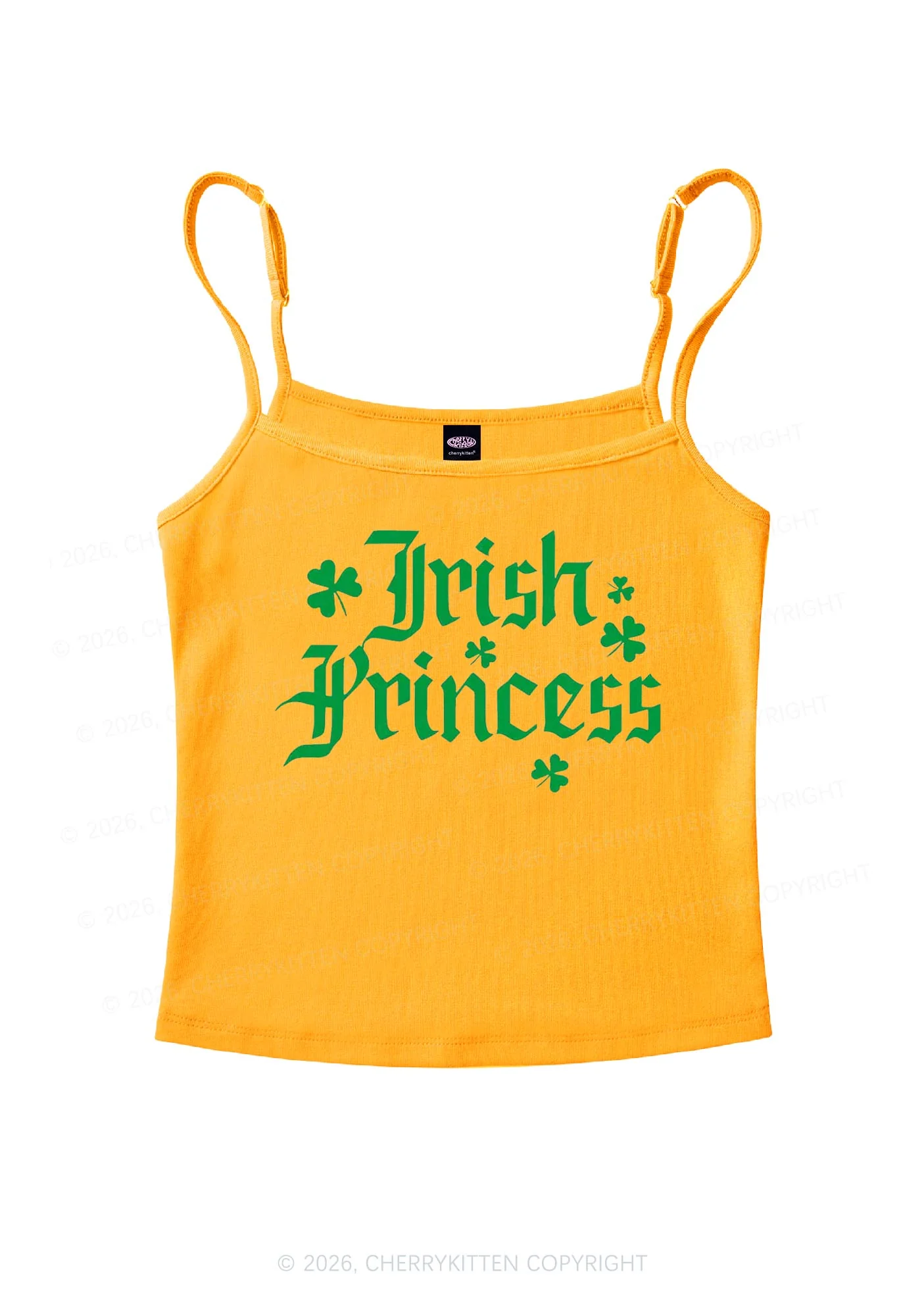 Irish Princess St Patricks Y2K Spaghetti Strap Cami Cherrykitten - Image 5