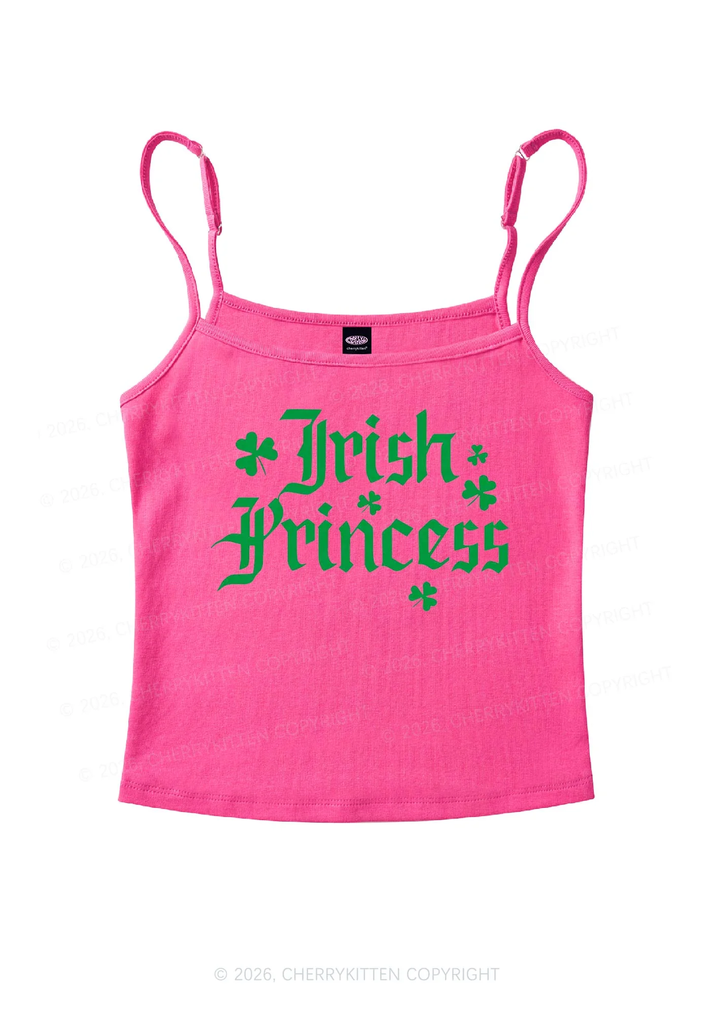 Irish Princess St Patricks Y2K Spaghetti Strap Cami Cherrykitten - Image 6