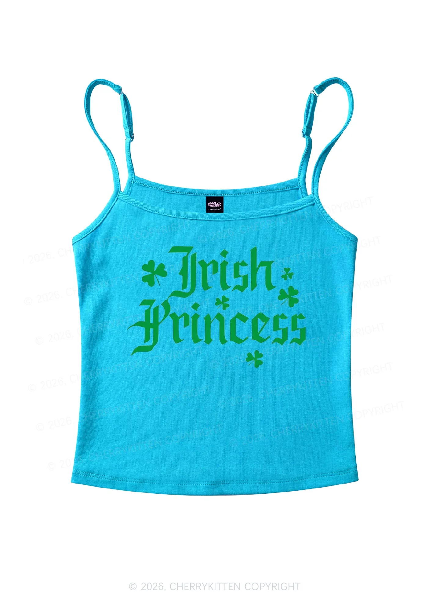 Irish Princess St Patricks Y2K Spaghetti Strap Cami Cherrykitten - Image 7
