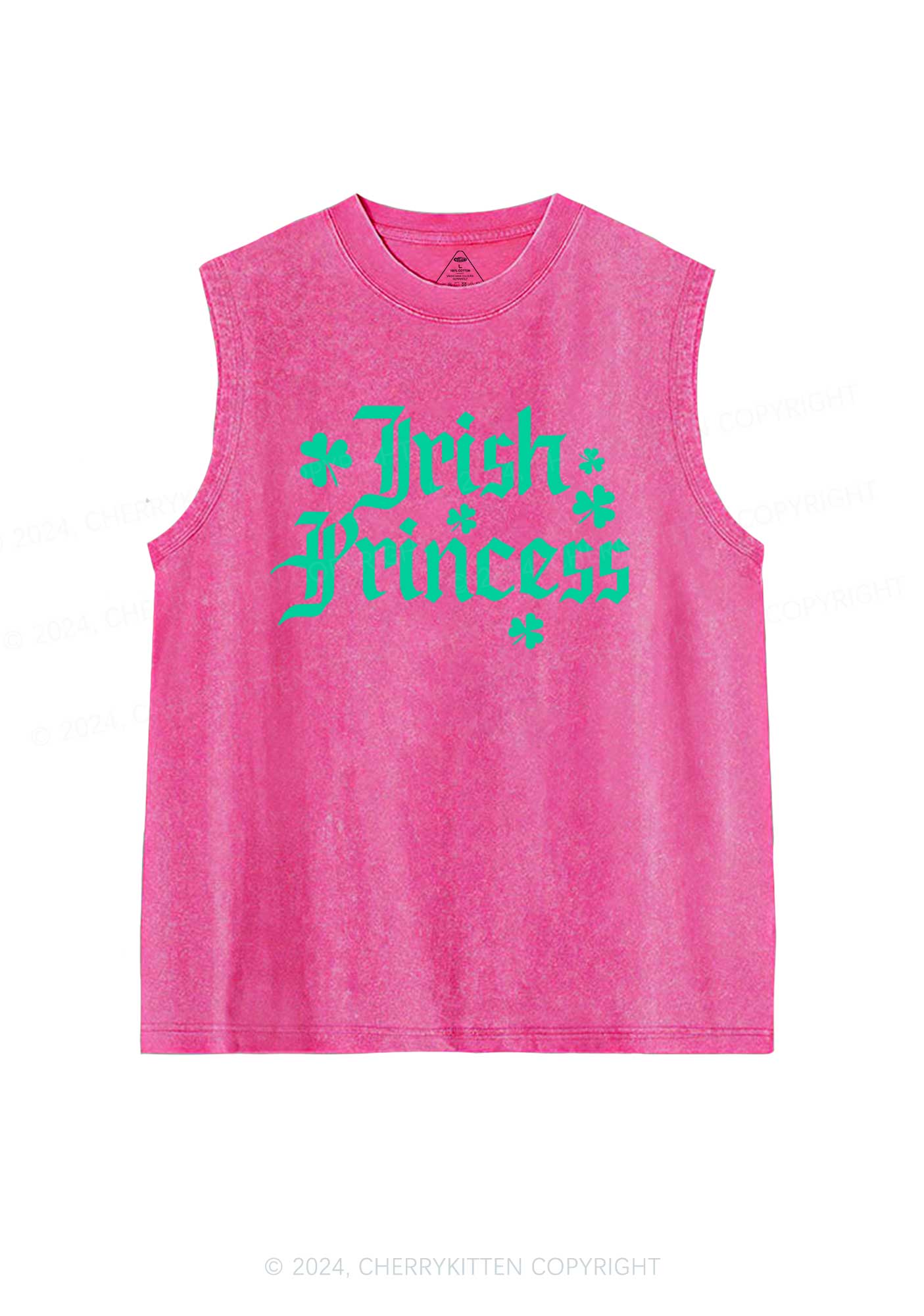 Irish Princess St Patricks Y2K Washed Tank Cherrykitten - Image 5