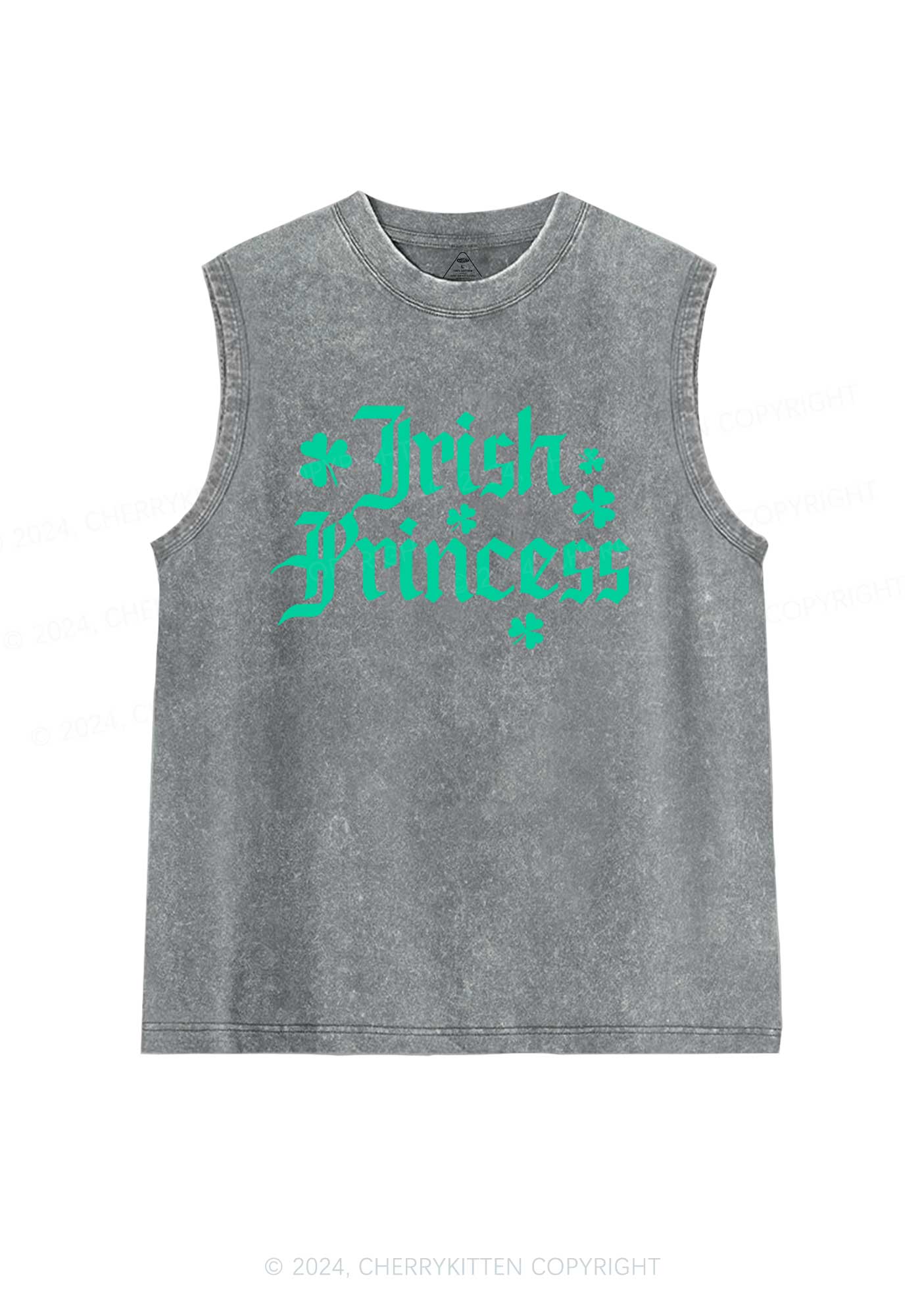 Irish Princess St Patricks Y2K Washed Tank Cherrykitten - Image 7