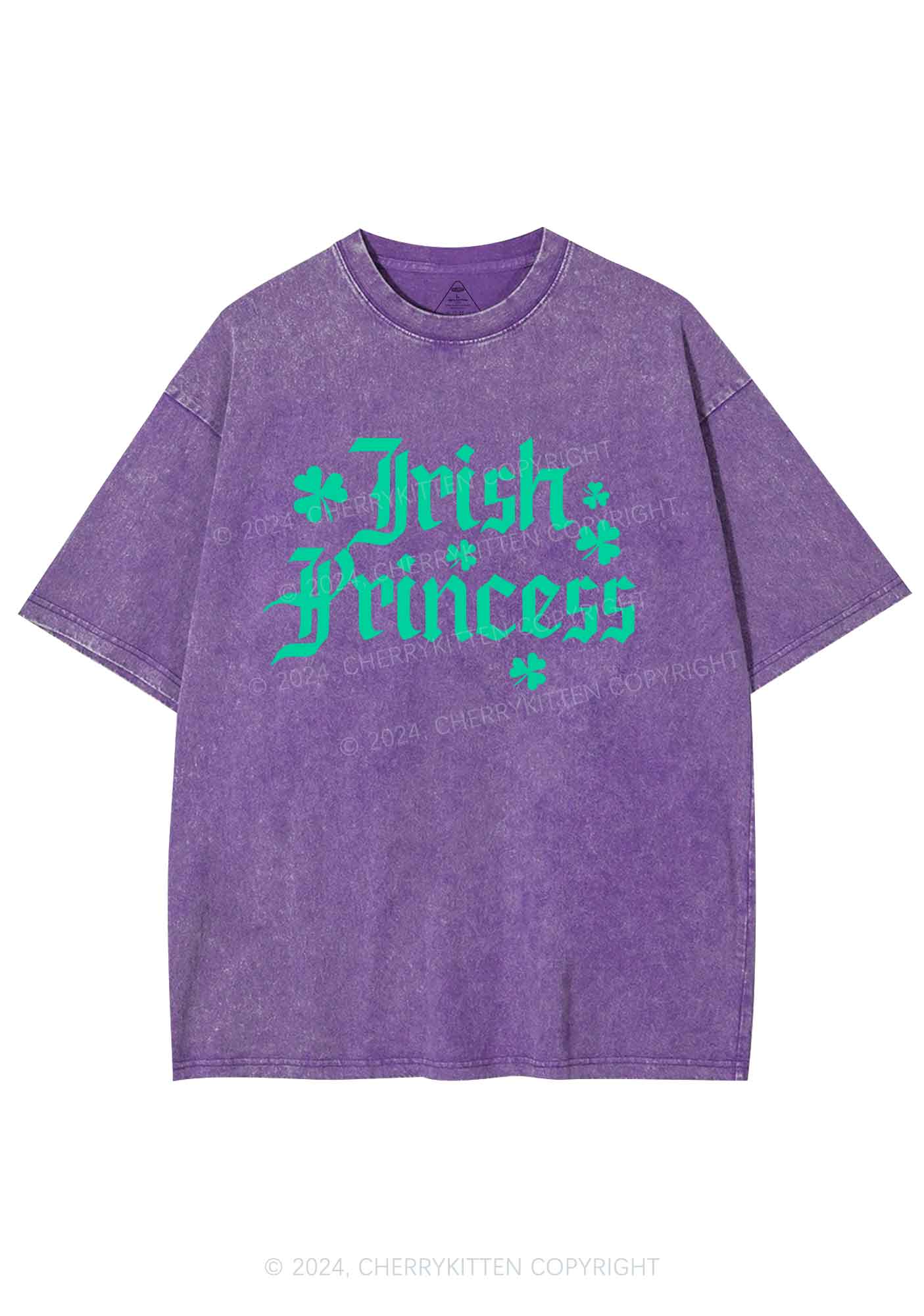 Irish Princess St Patricks Y2K Washed Tee Cherrykitten - Image 7