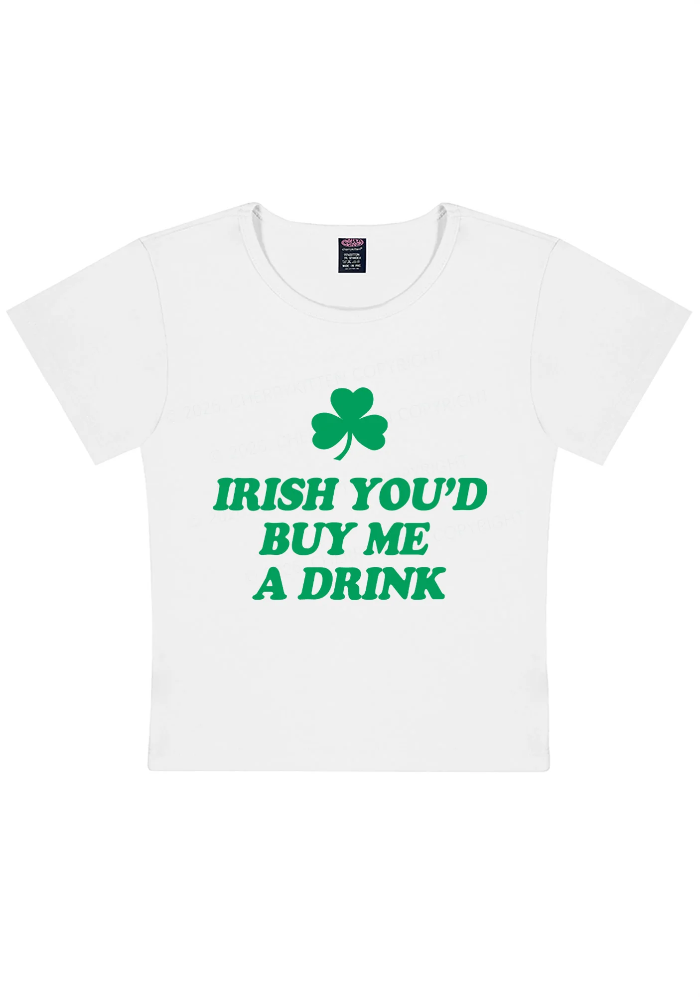 Irish Youd Buy Me A Drink St Patricks Y2K Baby Tee Cherrykitten - Image 4