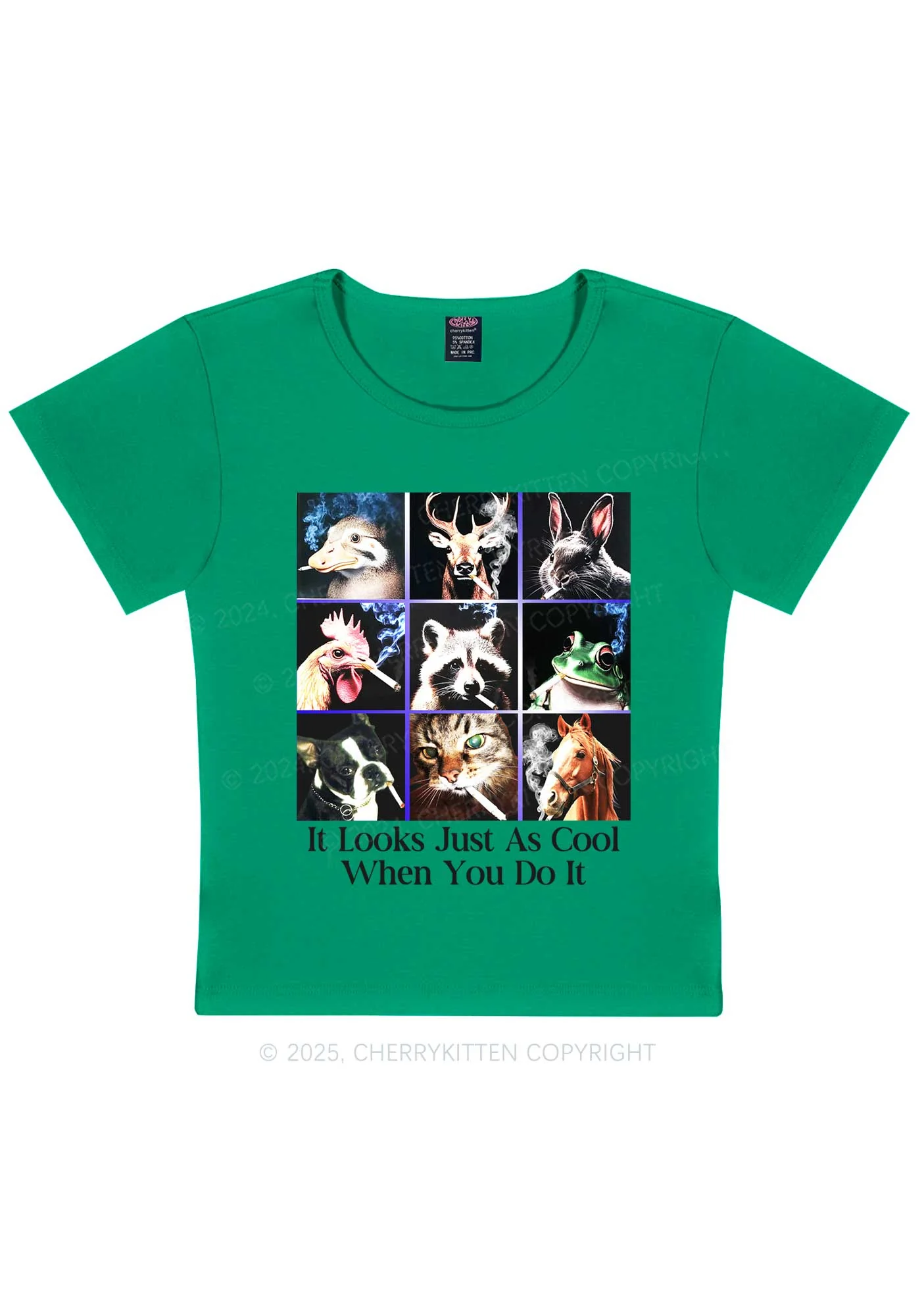 It Looks Just As Cool Y2K Baby Tee Cherrykitten - Image 10