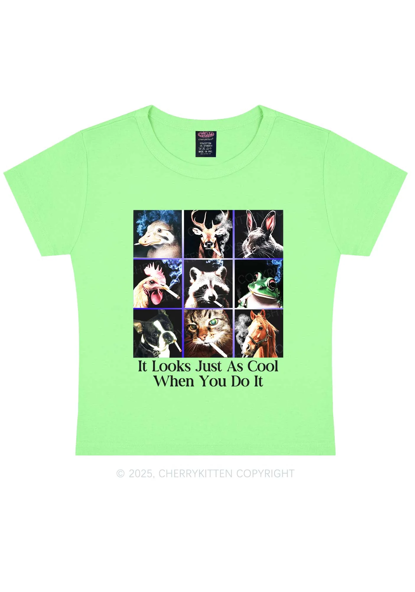 It Looks Just As Cool Y2K Baby Tee Cherrykitten - Image 12