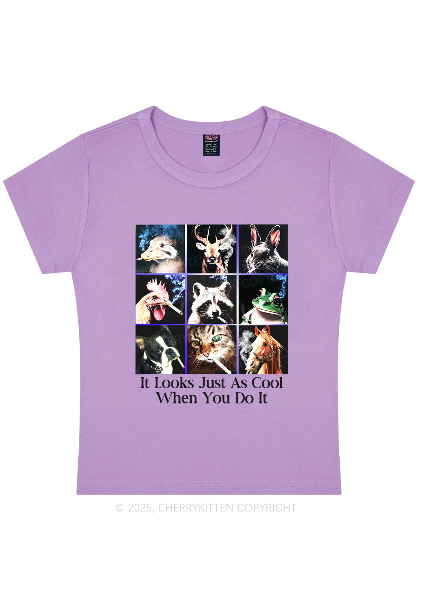 It Looks Just As Cool Y2K Baby Tee Cherrykitten - Image 6