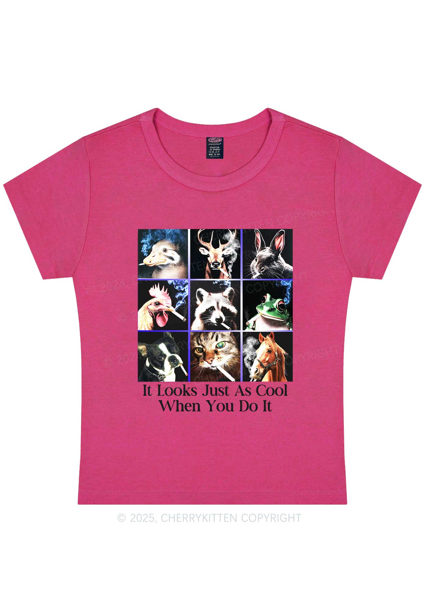 It Looks Just As Cool Y2K Baby Tee Cherrykitten - Image 7