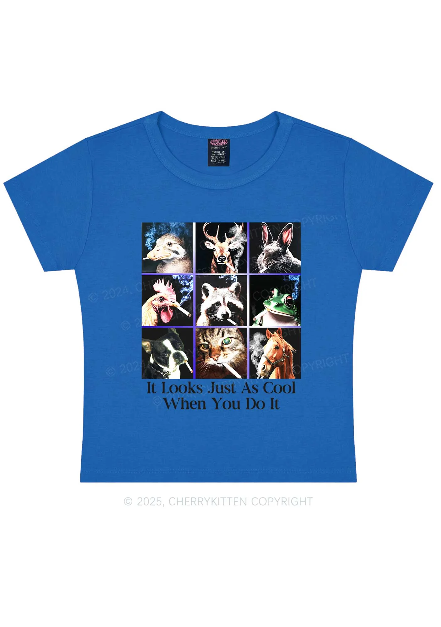 It Looks Just As Cool Y2K Baby Tee Cherrykitten - Image 8