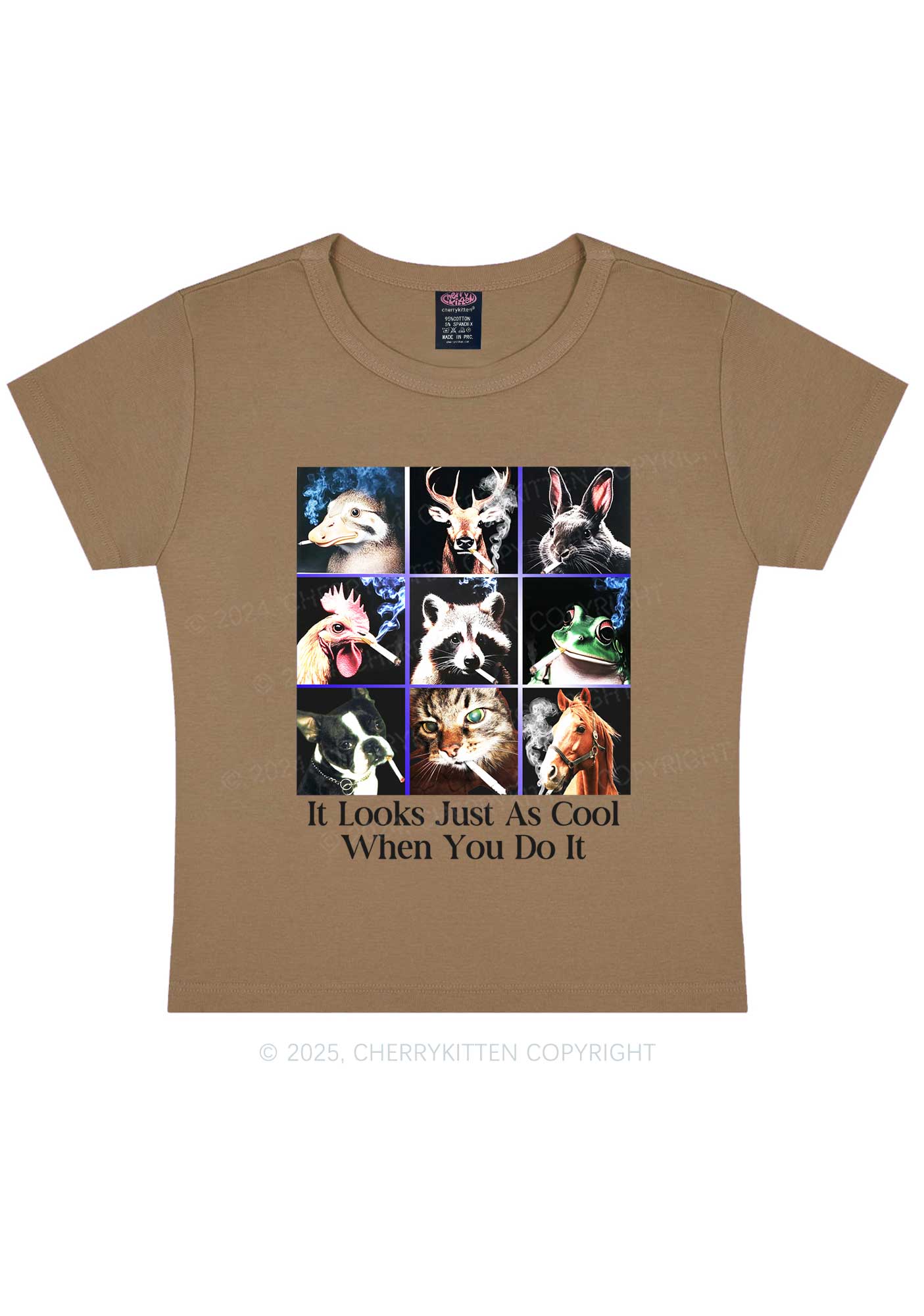 It Looks Just As Cool Y2K Baby Tee Cherrykitten - Image 9