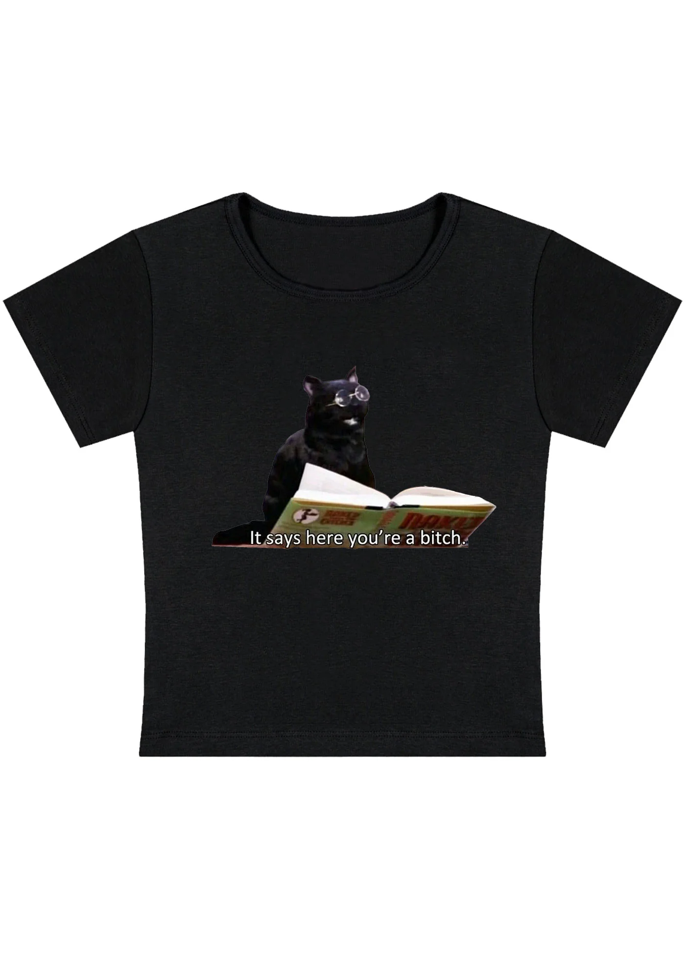 It Says Here You're A Bixxh Y2K Baby Tee - Image 5