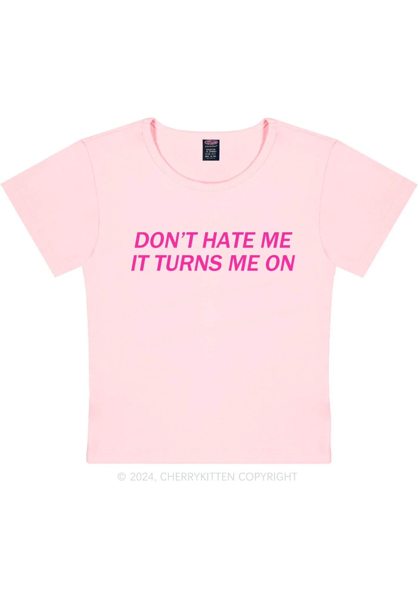 It Turns Me On Y2K Baby Tee Cherrykitten - Image 5
