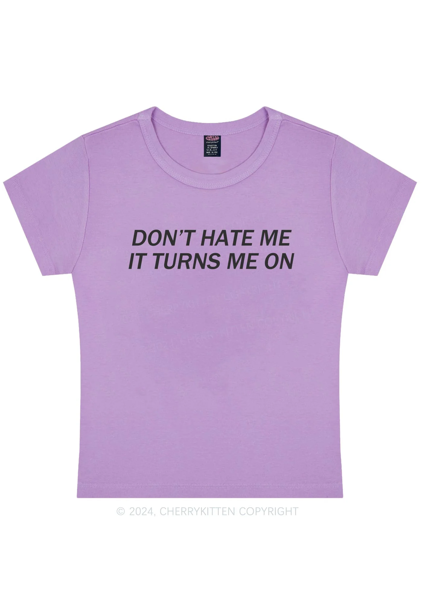 It Turns Me On Y2K Baby Tee Cherrykitten - Image 6