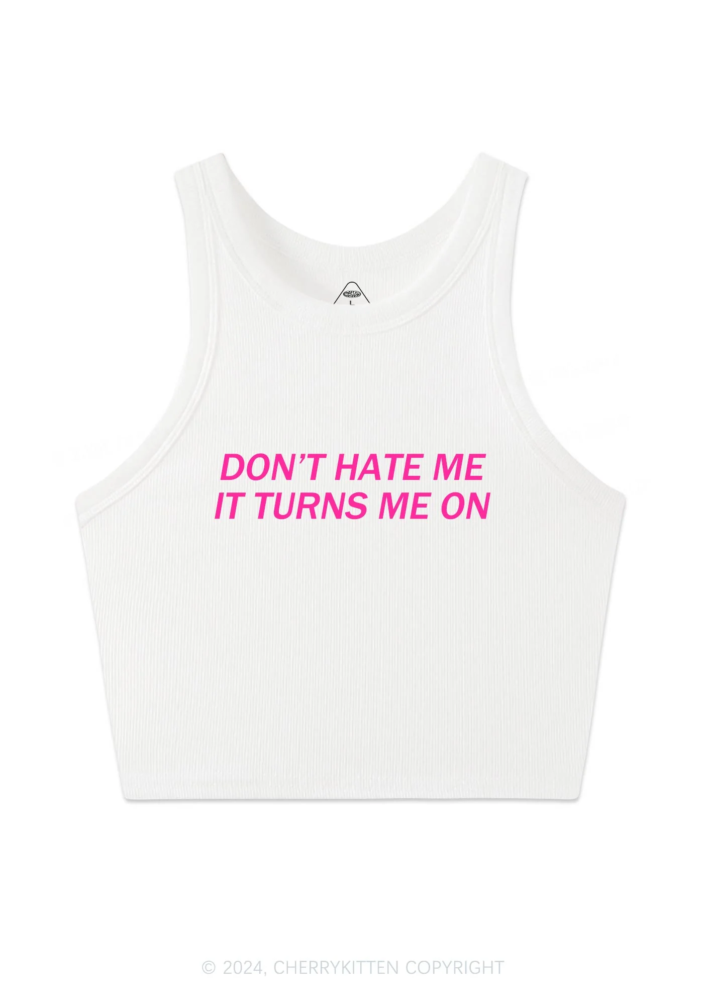 It Turns Me On Y2K Crop Tank Top Cherrykitten - Image 4