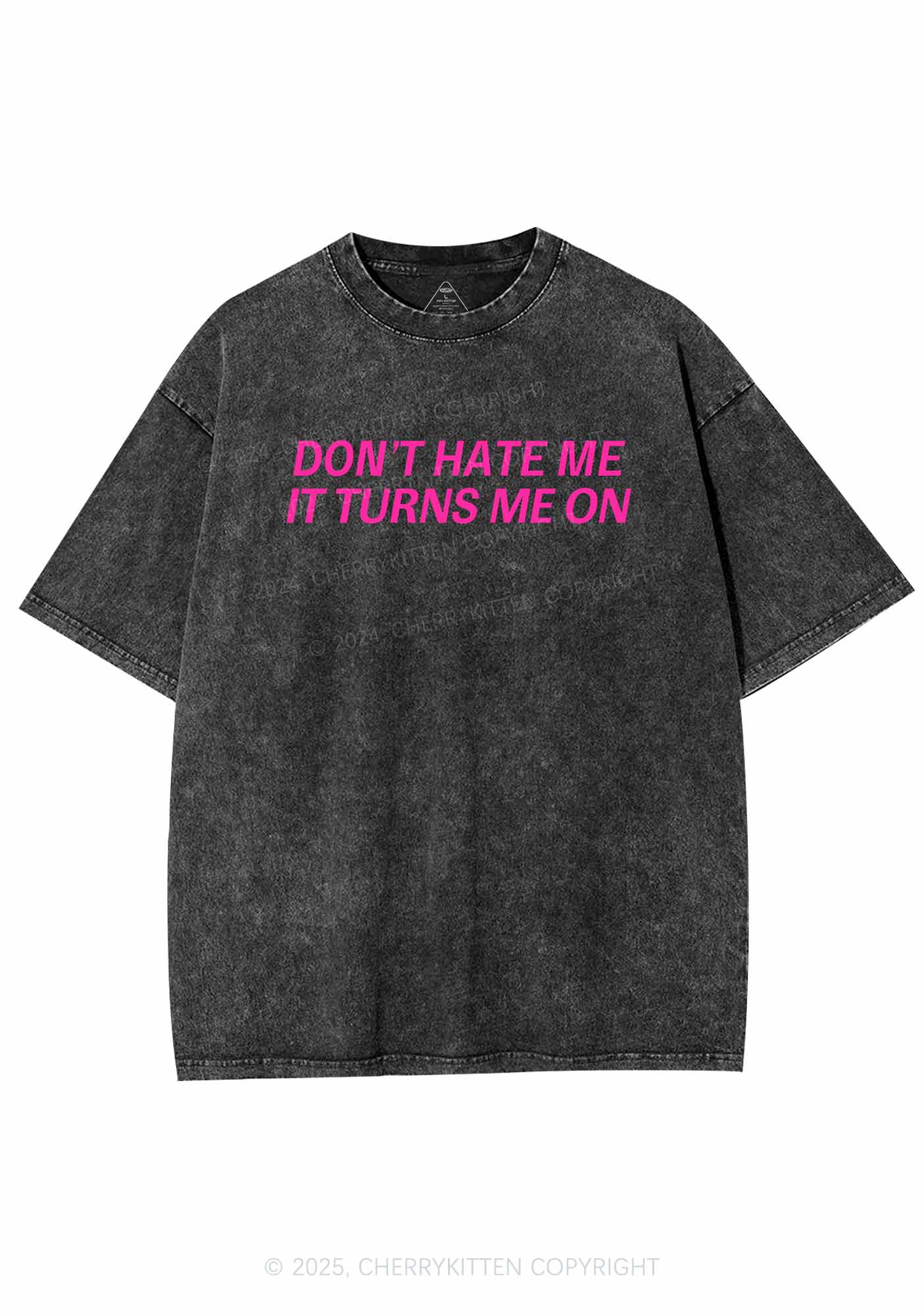 It Turns Me On Y2K Washed Tee Cherrykitten - Image 3