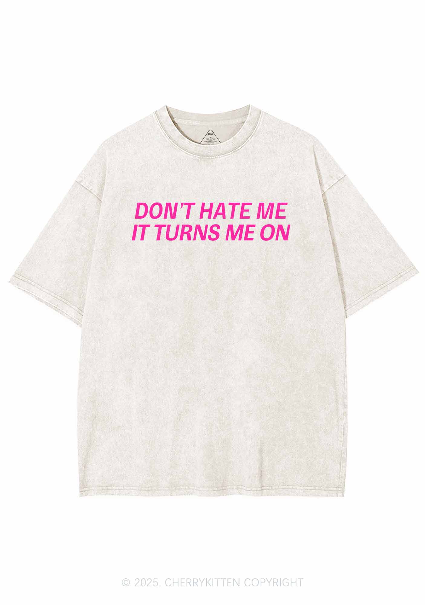 It Turns Me On Y2K Washed Tee Cherrykitten - Image 5