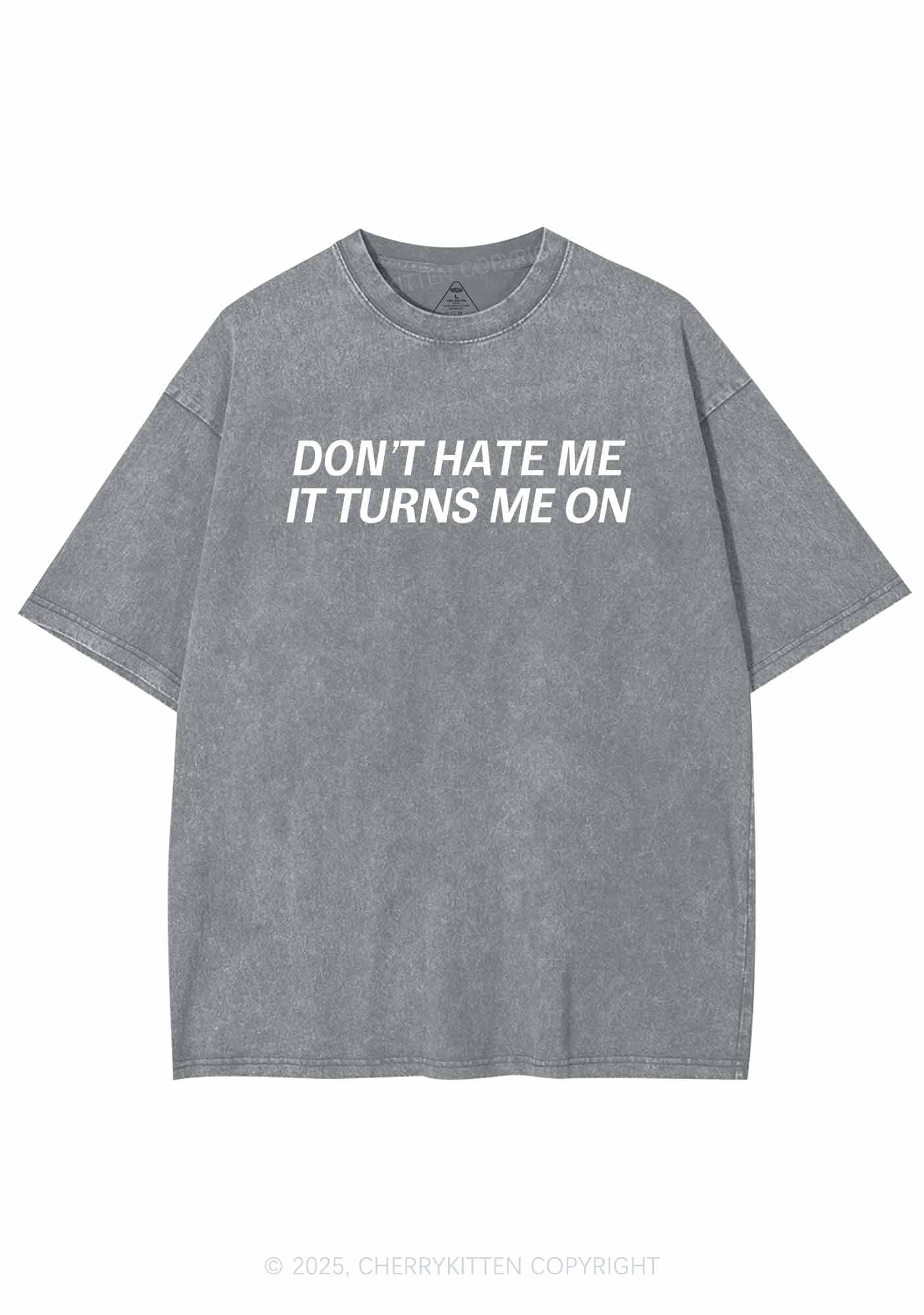 It Turns Me On Y2K Washed Tee Cherrykitten - Image 6