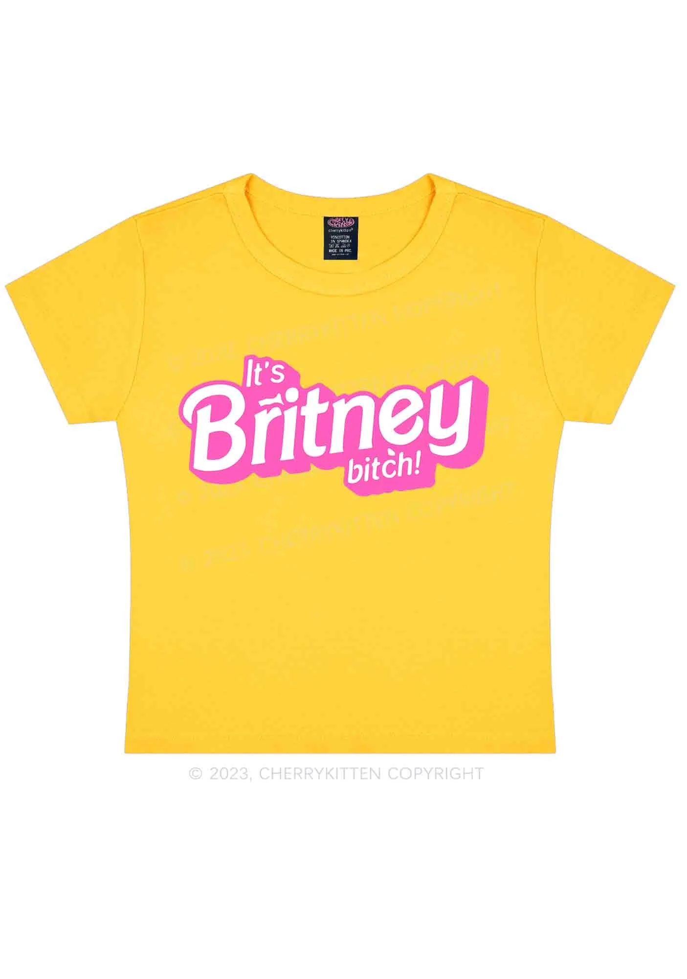 It's Britney Bixch Y2K Baby Tee Cherrykitten - Image 5