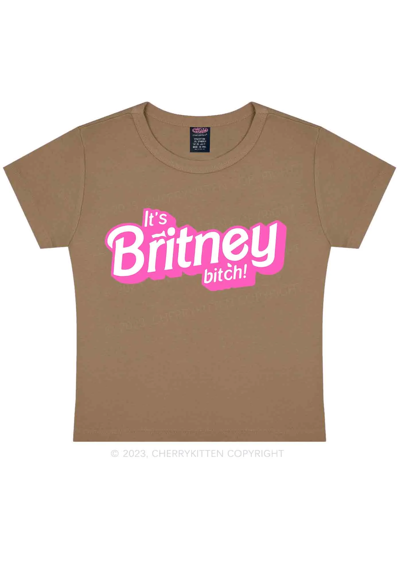 It's Britney Bixch Y2K Baby Tee Cherrykitten - Image 6