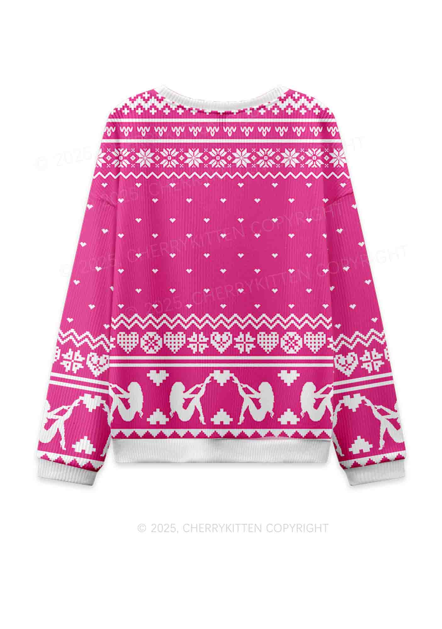 Its Britney Bixch Y2K Christmas Knit Sweatshirt Cherrykitten - Image 2