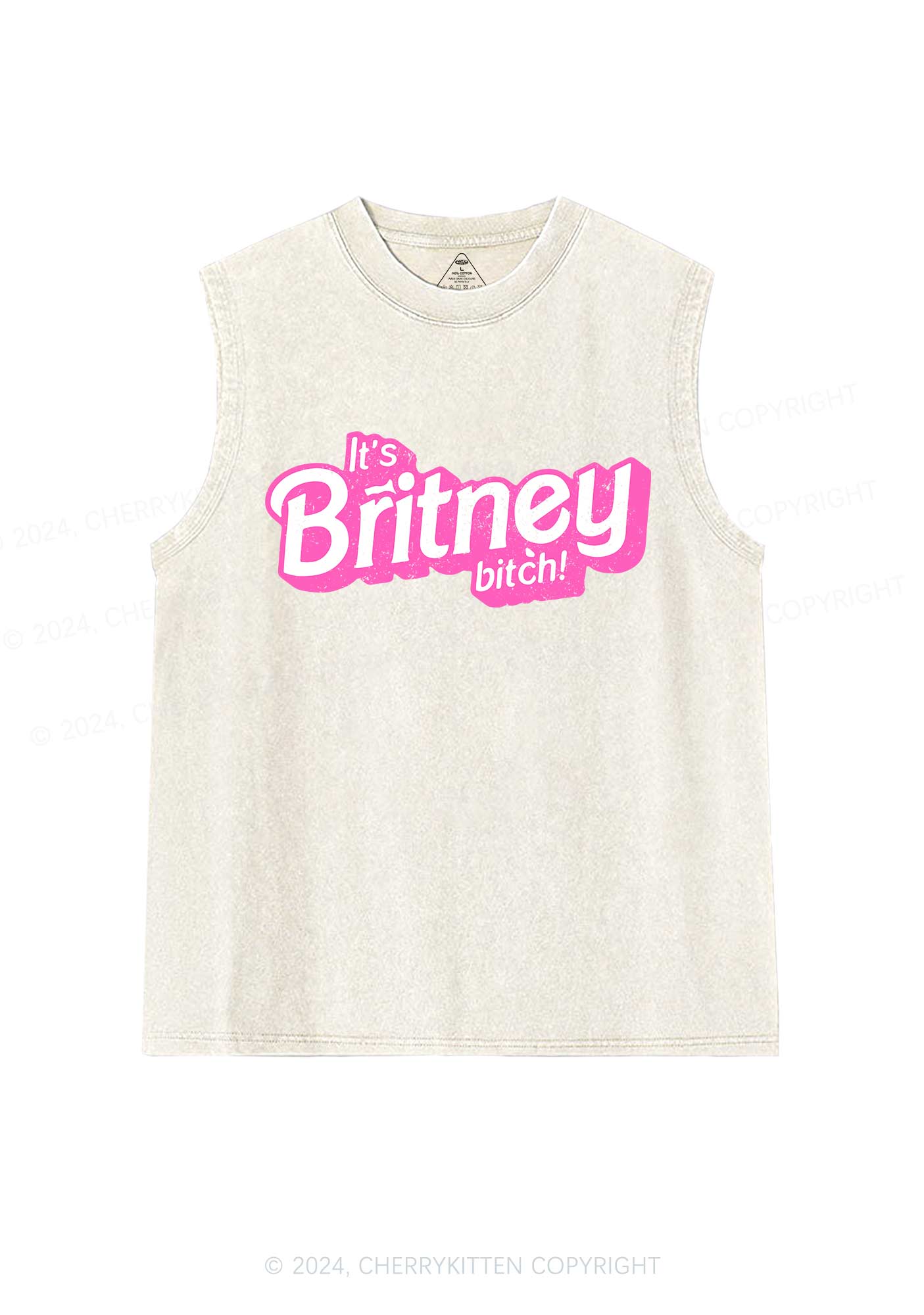 It's Britney Bixch Y2K Washed Tank Cherrykitten - Image 4