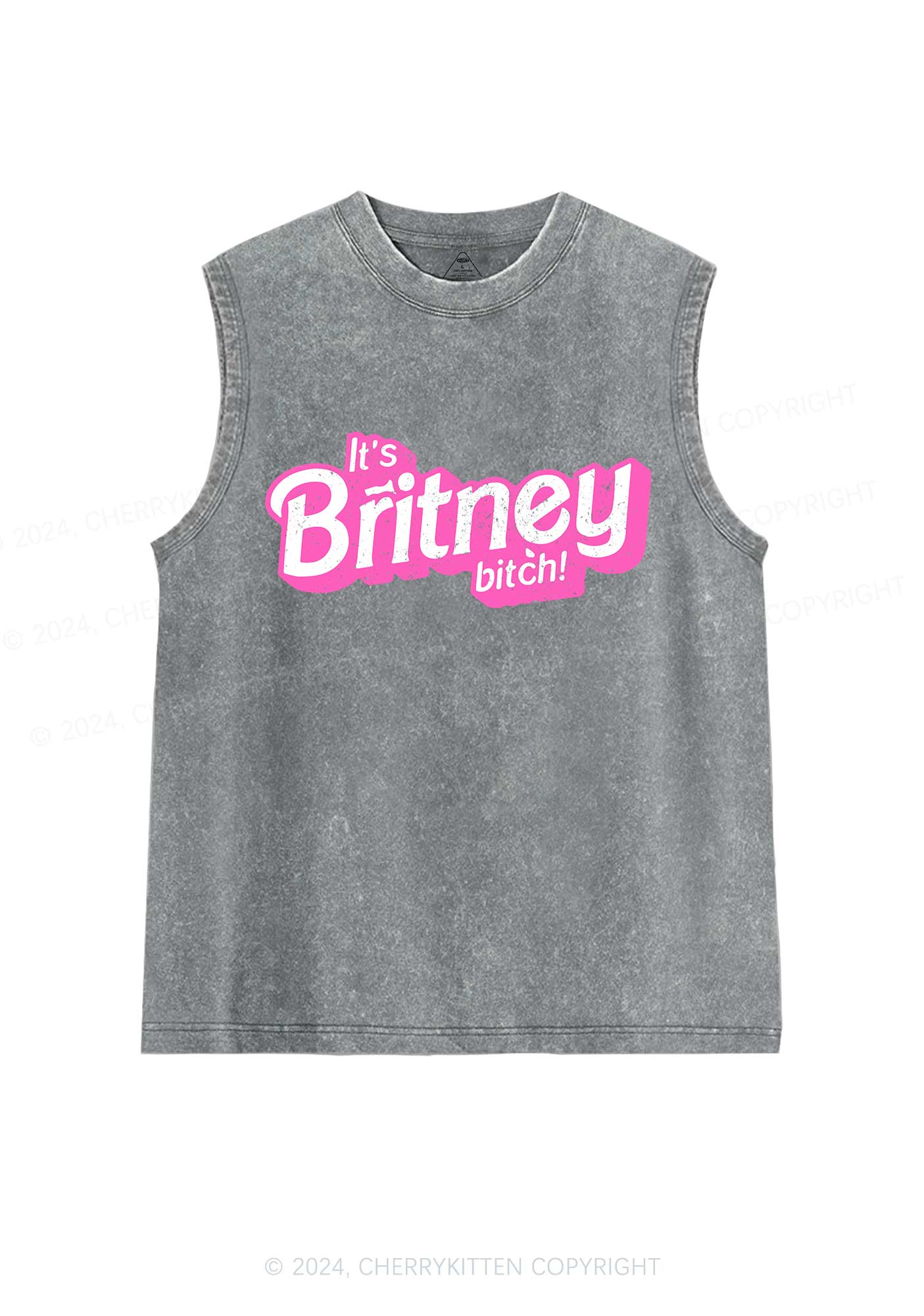 It's Britney Bixch Y2K Washed Tank Cherrykitten - Image 5