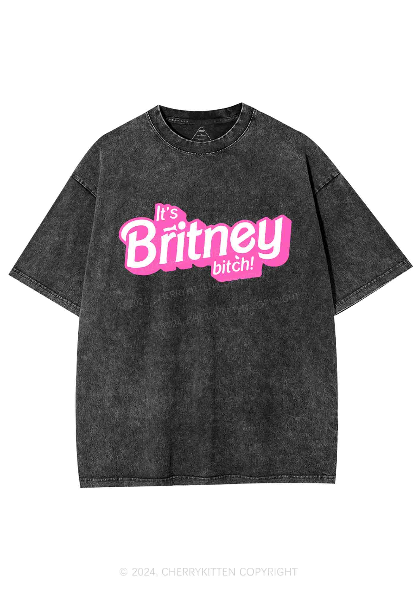 It's Britney Bixch Y2K Washed Tee Cherrykitten - Image 4