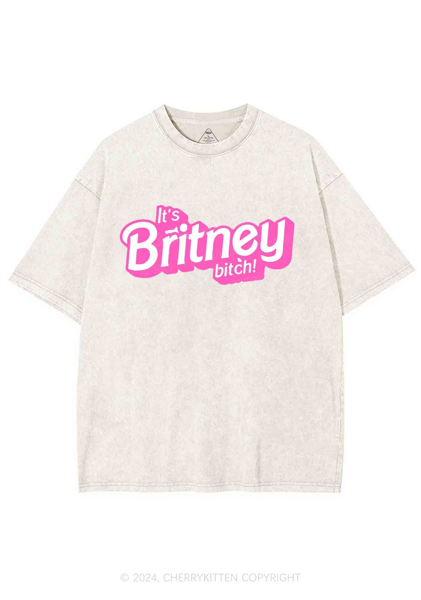 It's Britney Bixch Y2K Washed Tee Cherrykitten - Image 5