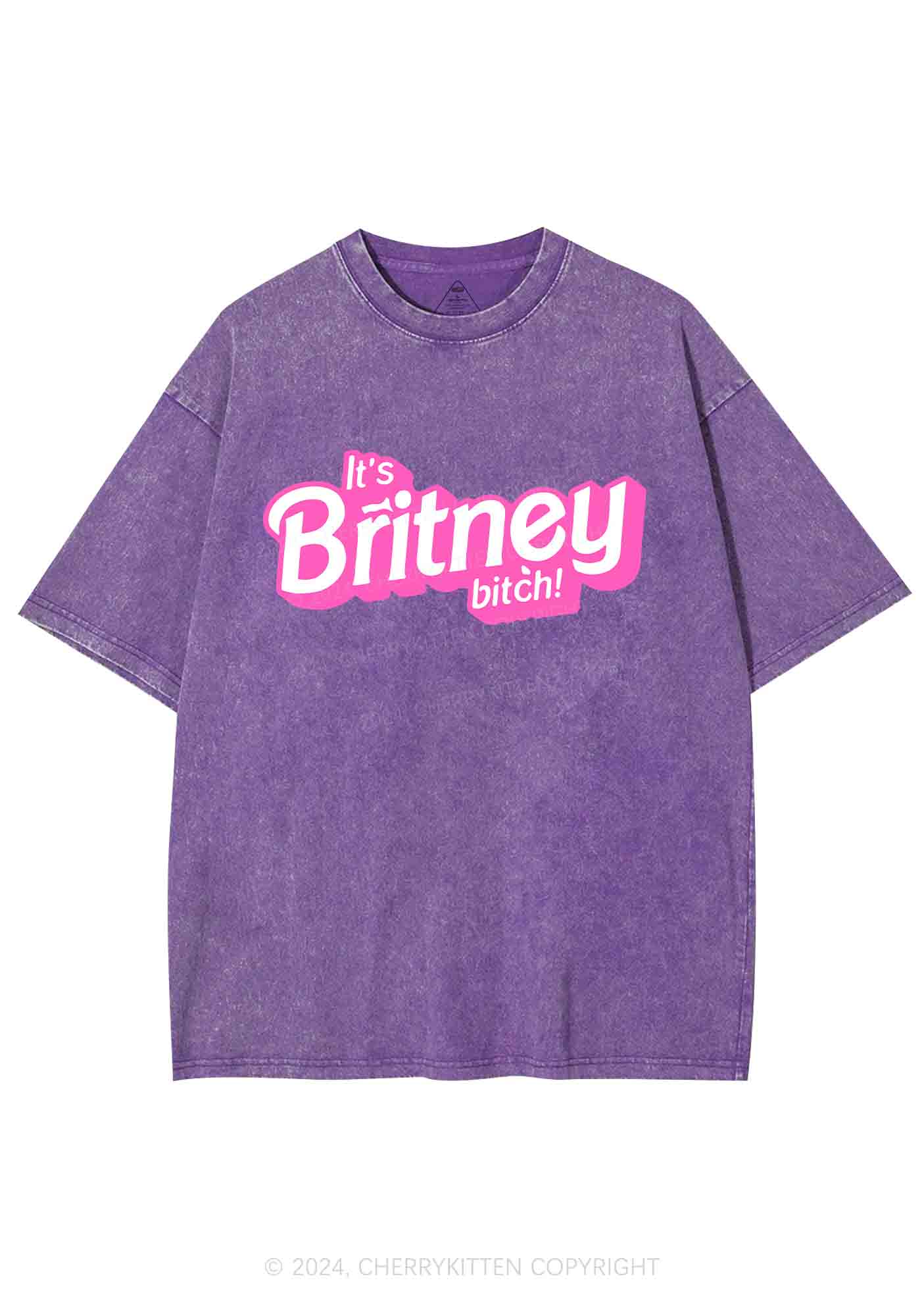 It's Britney Bixch Y2K Washed Tee Cherrykitten - Image 6