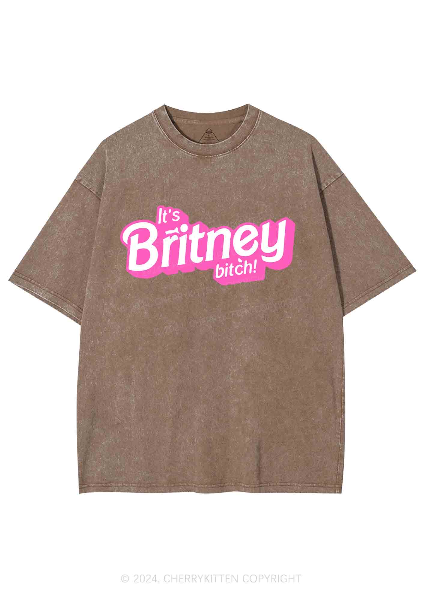 It's Britney Bixch Y2K Washed Tee Cherrykitten - Image 7